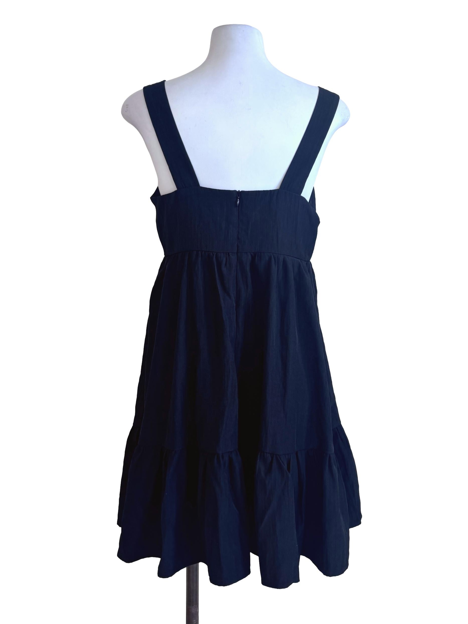 Black Tiered Sleeveless Dress