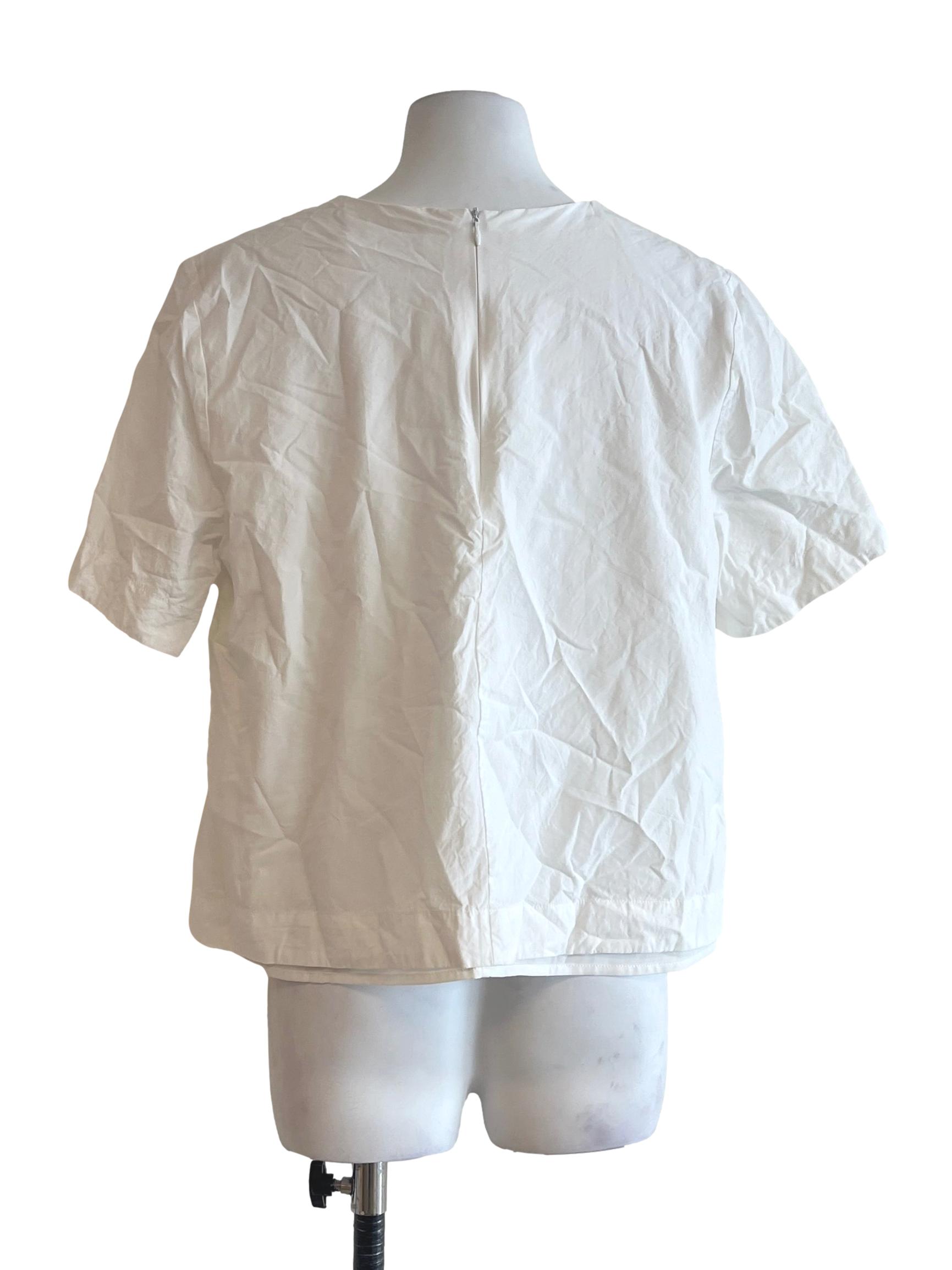 Pearl White Short Sleeve Blouse