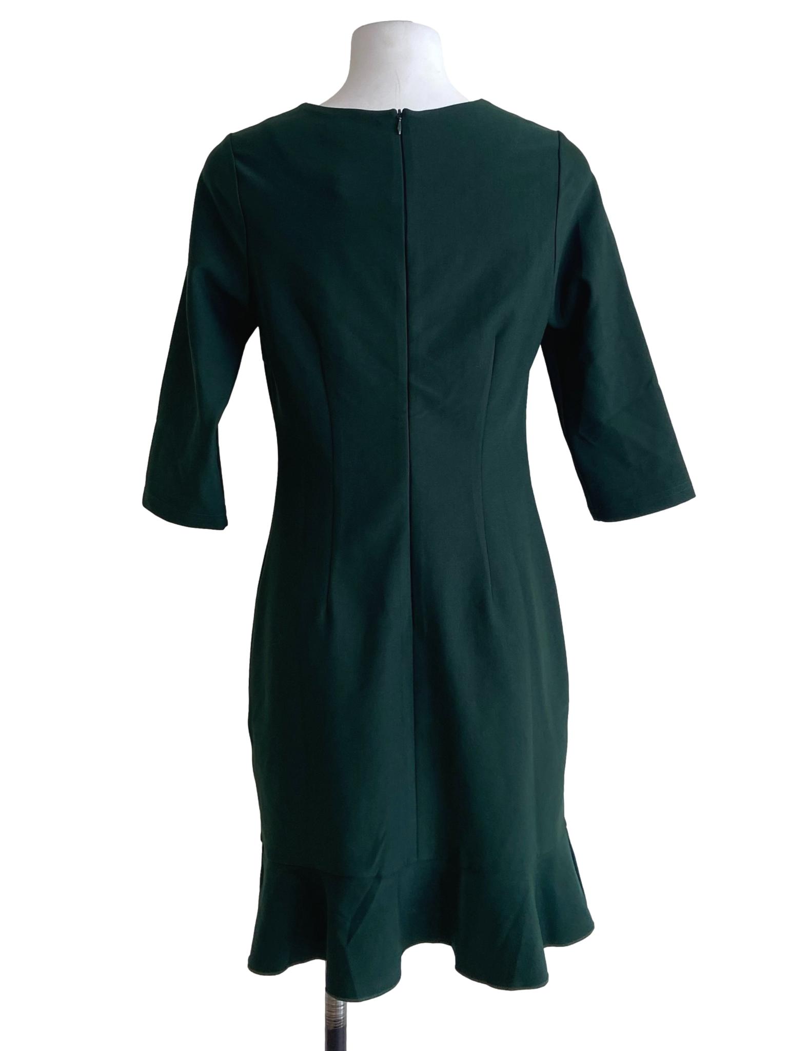 Emerald Green Drop Waist Sheath Dress