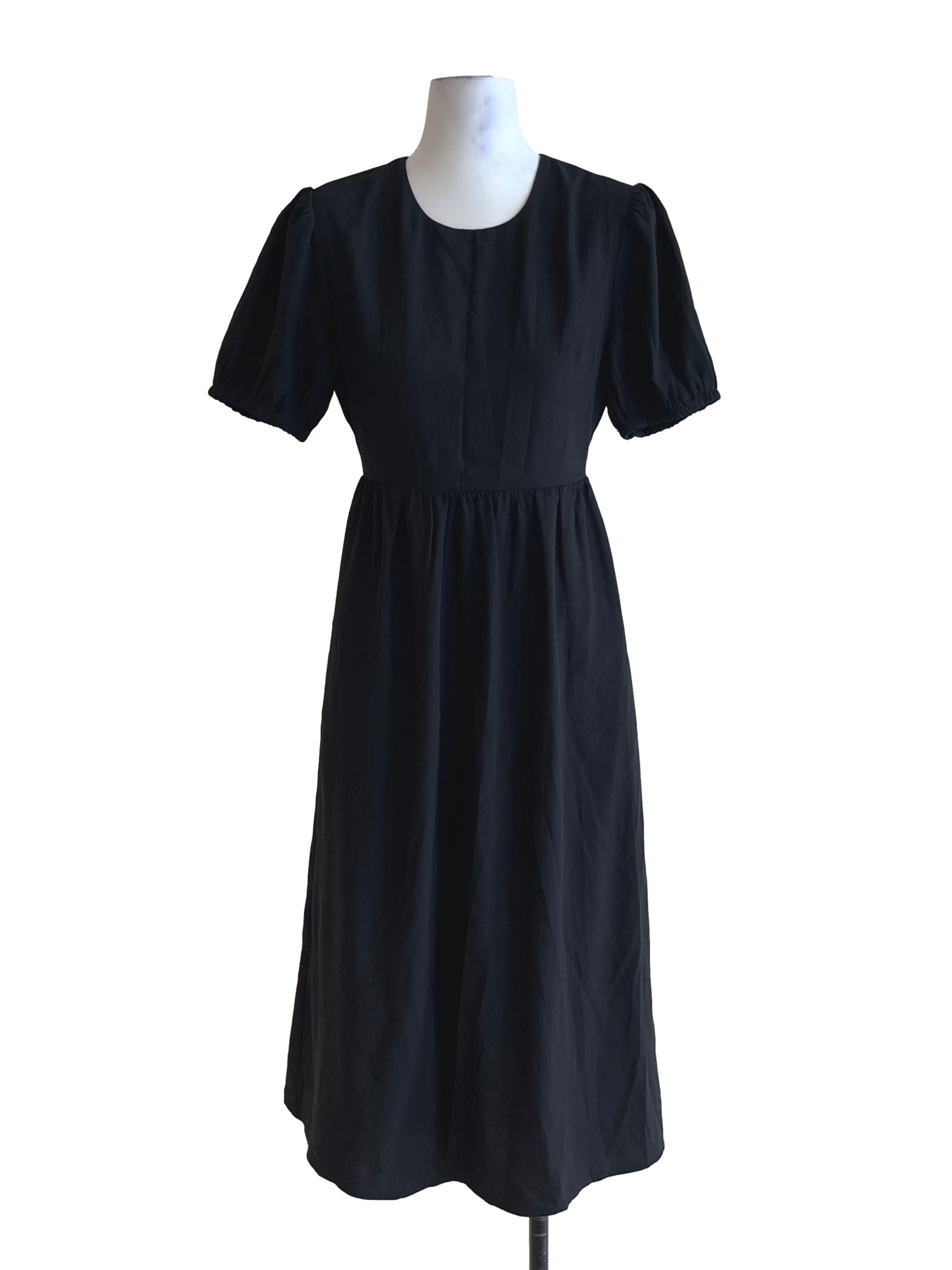 Black Tie Back Dress