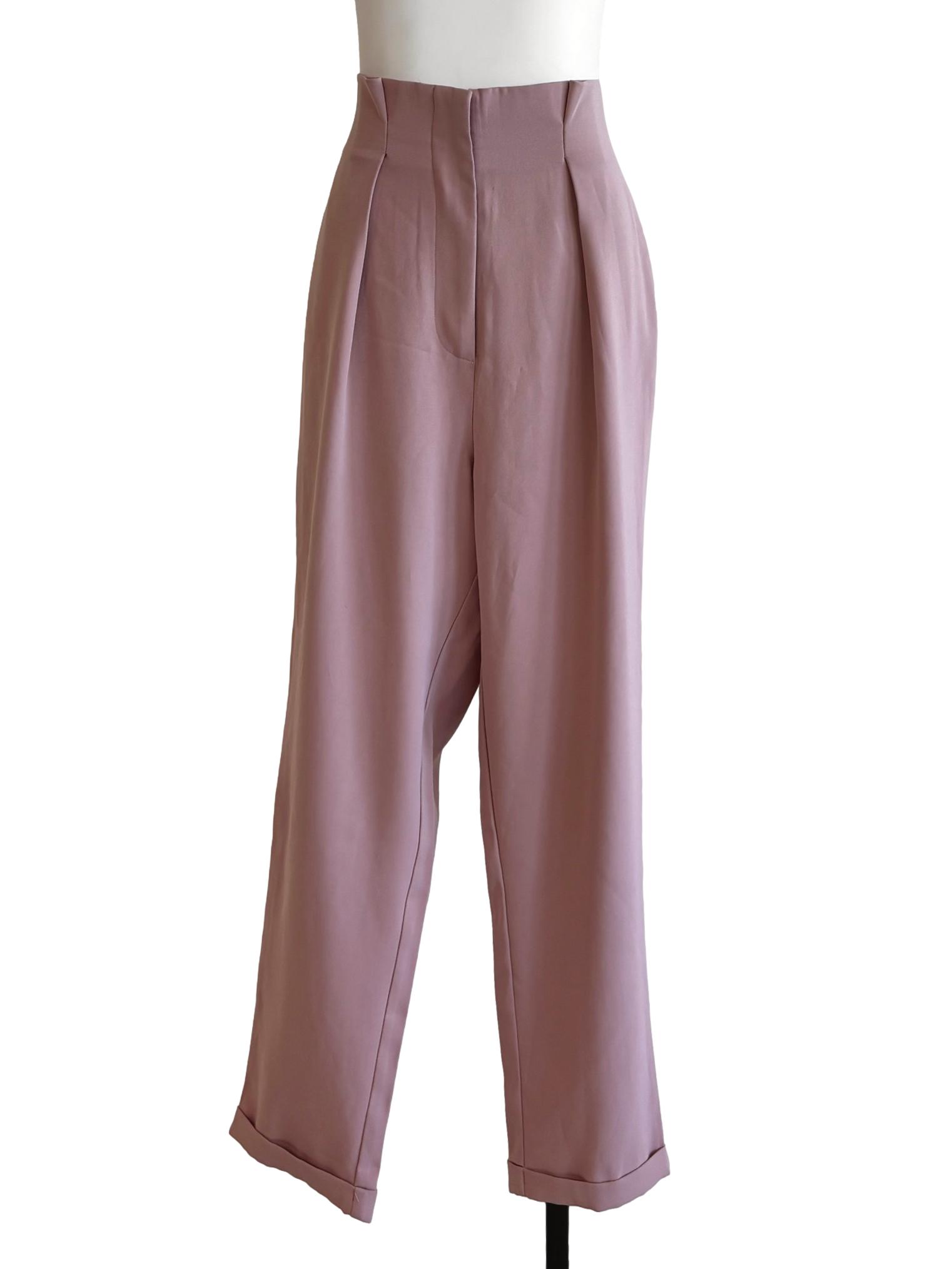 Rose Pink Pleated Pants LB
