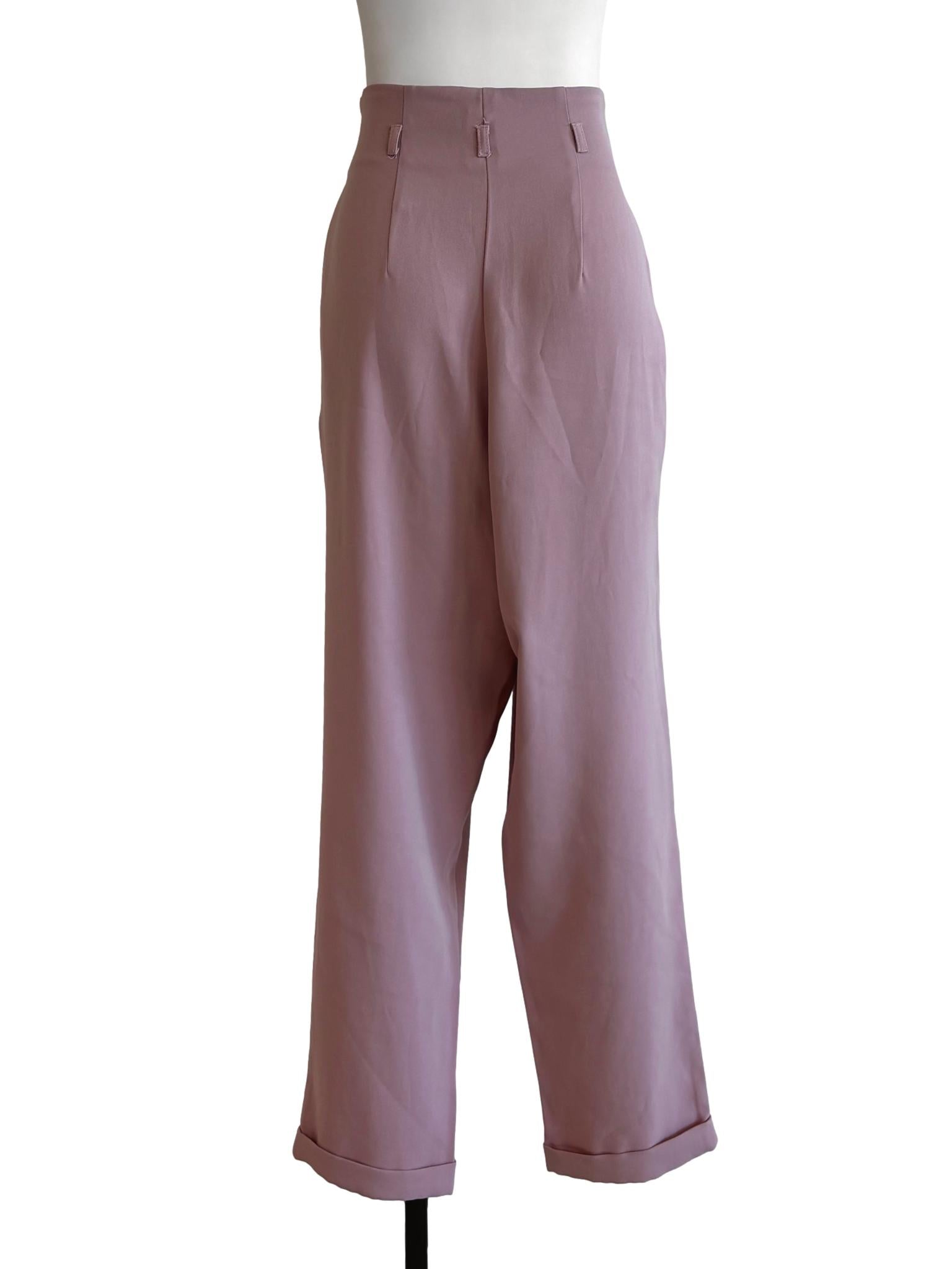 Rose Pink Pleated Pants LB