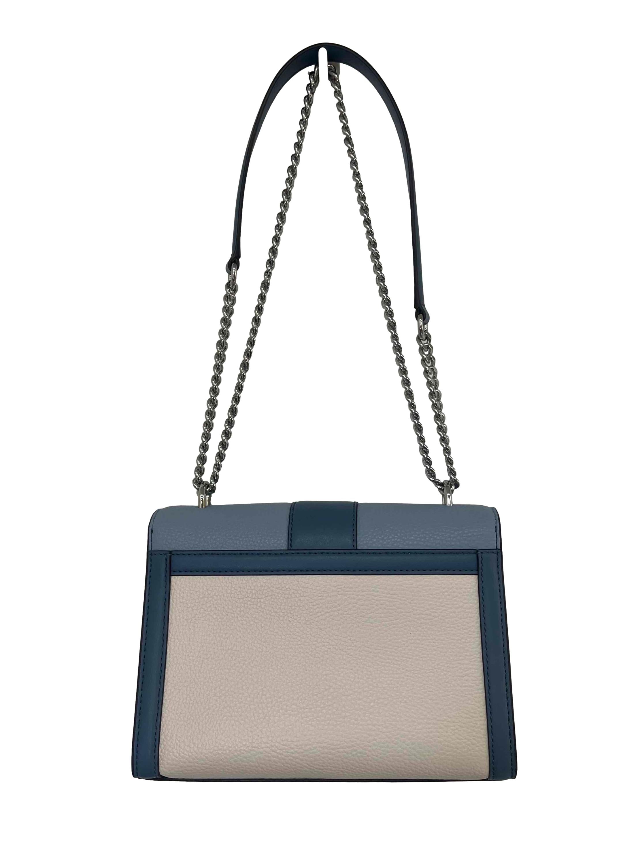 White Blue Whitney Medium Flap Chain Crossbody Bag