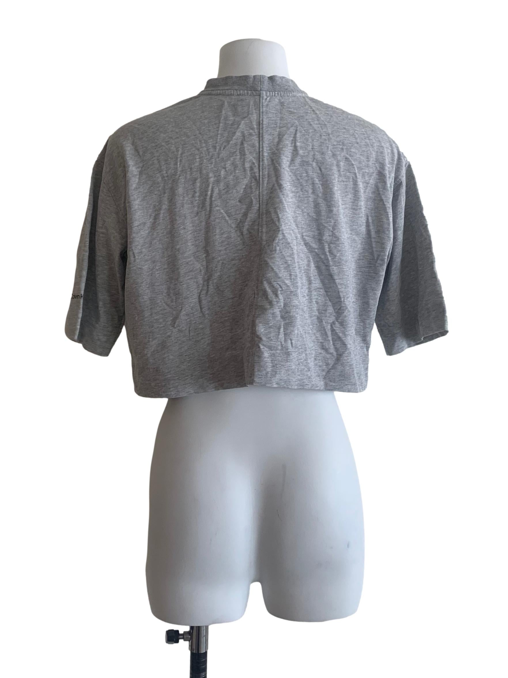 Light Grey V Neck Crop Top