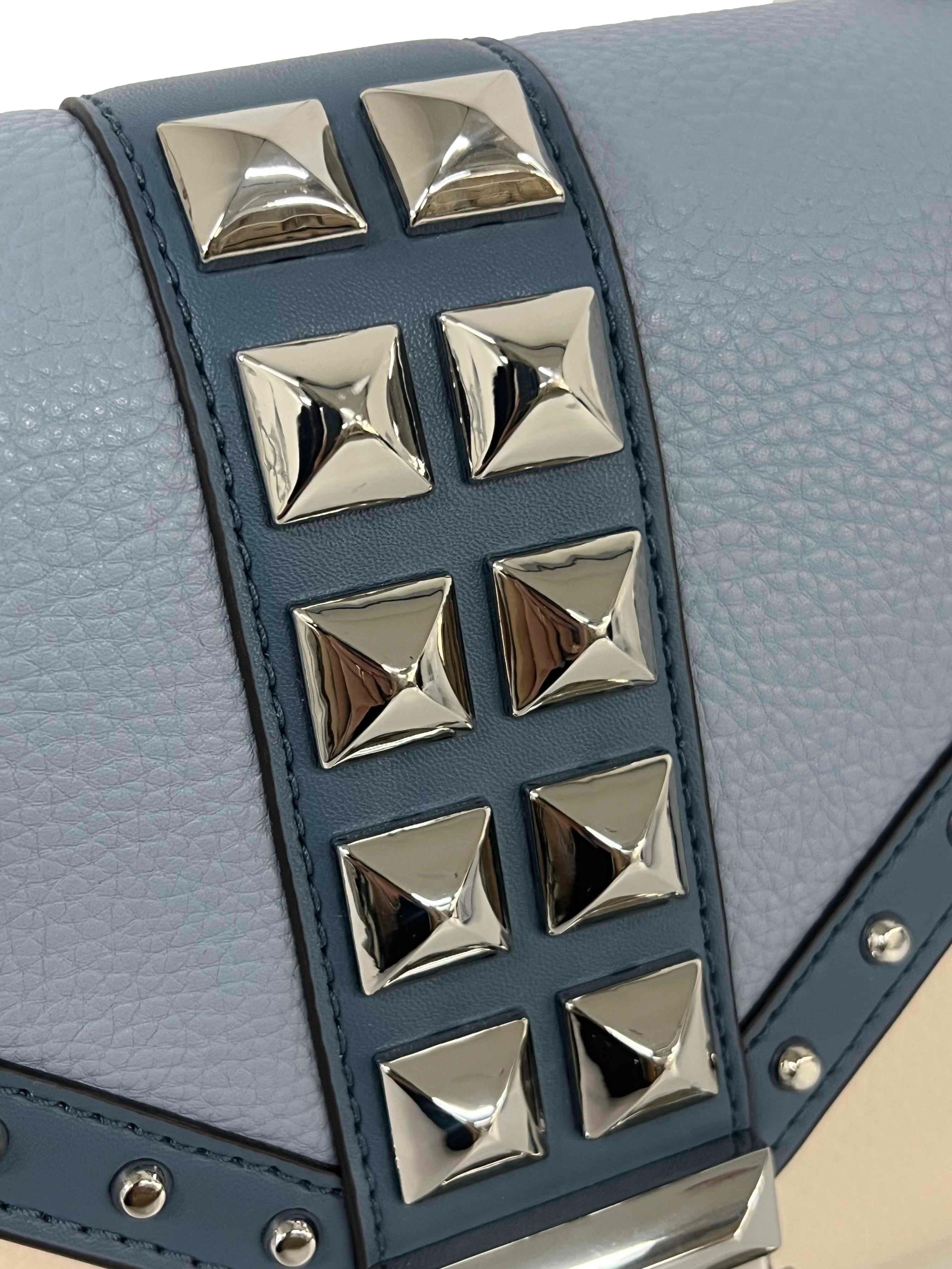 White Blue Whitney Medium Flap Chain Crossbody Bag