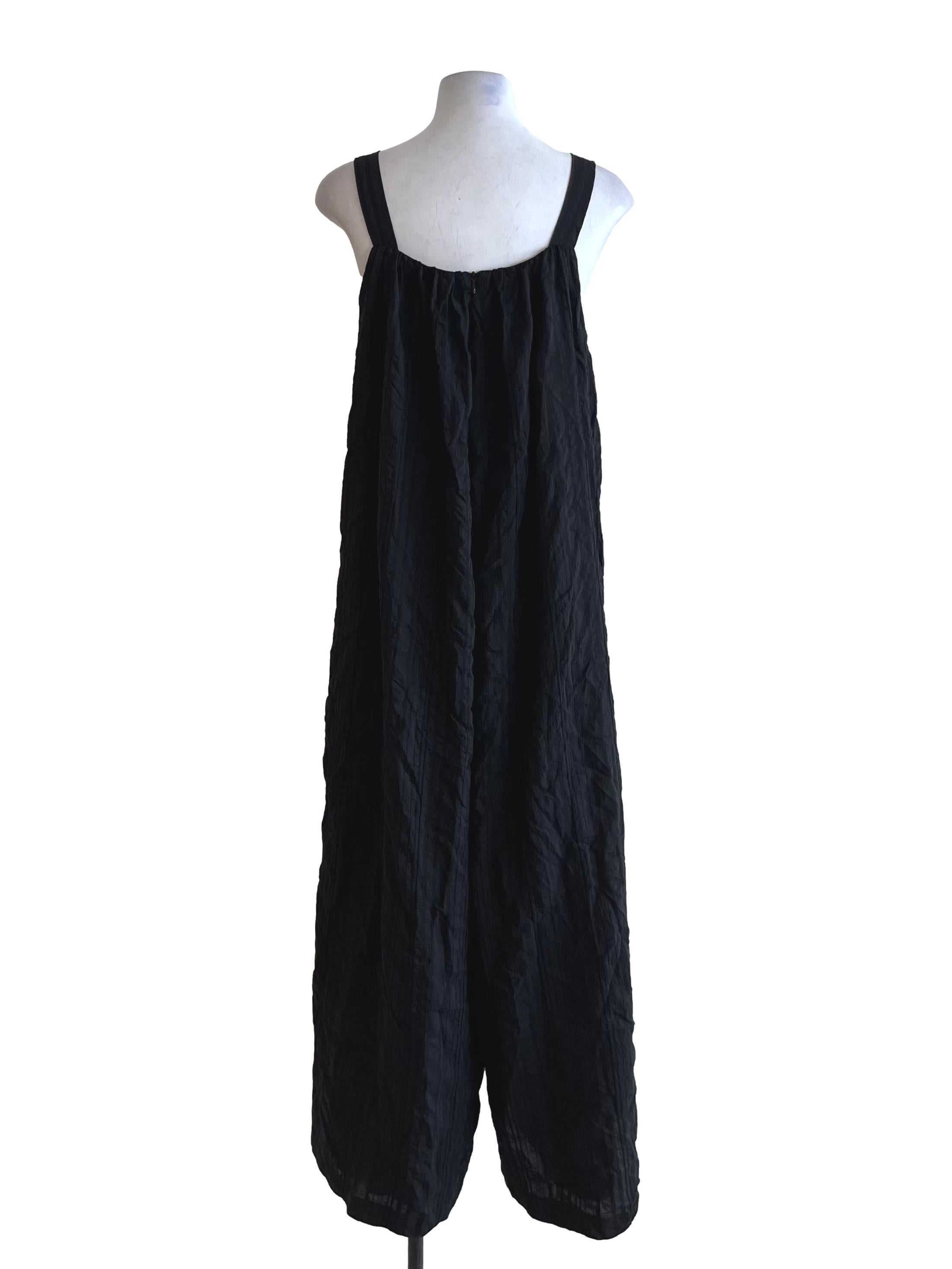 Black Square Neckline Jumpsuit