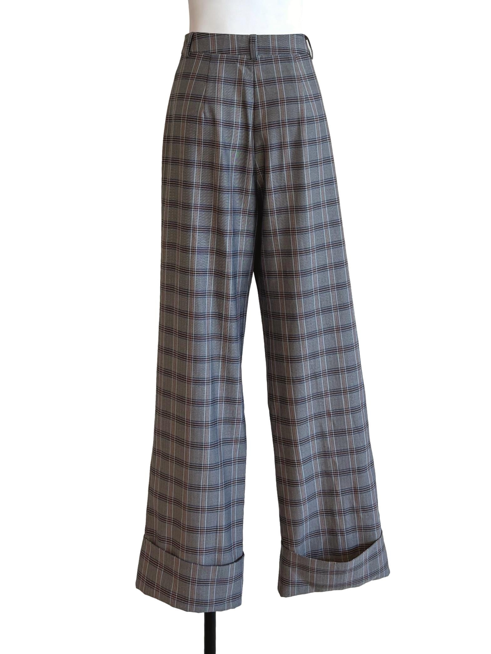 Echo Grey Checkered Pants LB