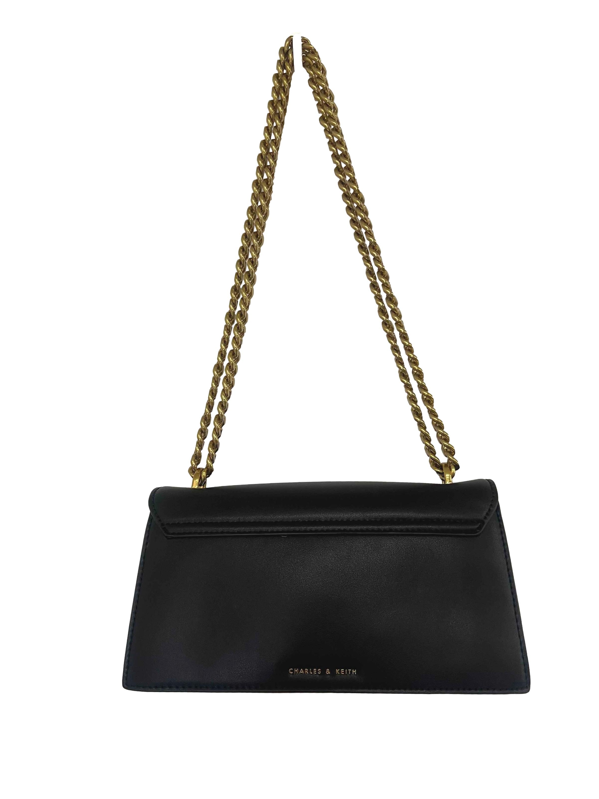 Chain Strap Trapeze Shoulder Bag