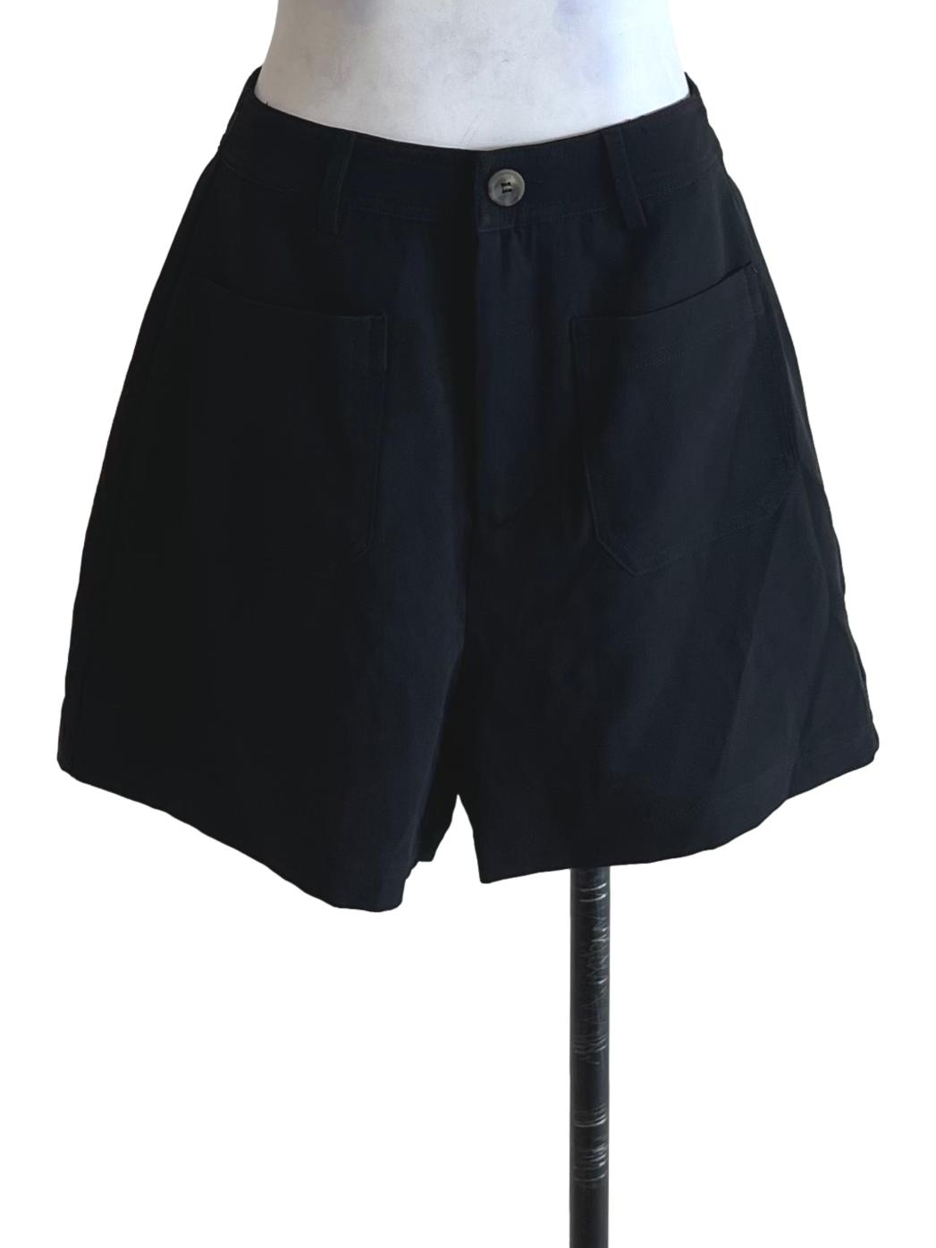 Black High-Waisted Shorts