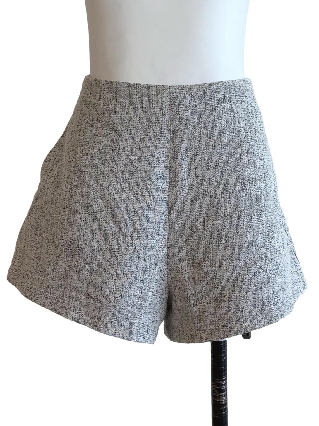 Cloud Grey Tweed Shorts