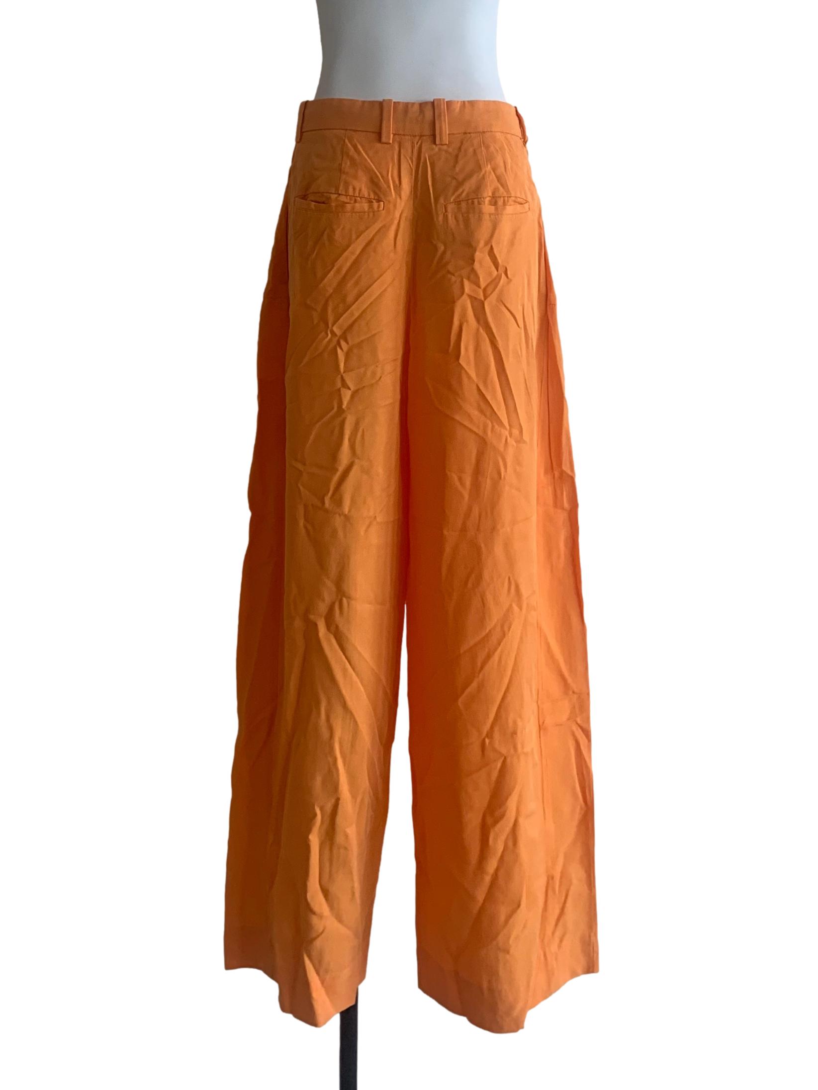 Marigold Orange Wide Leg Pants