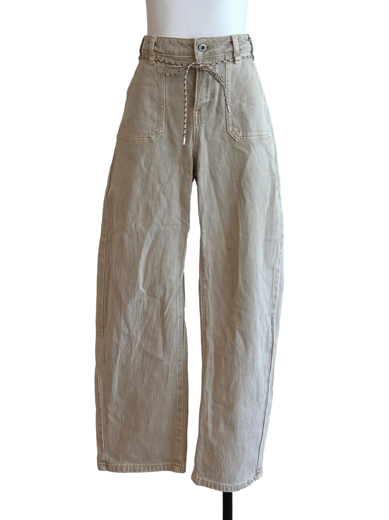 Parchment White Straight Cut Jeans