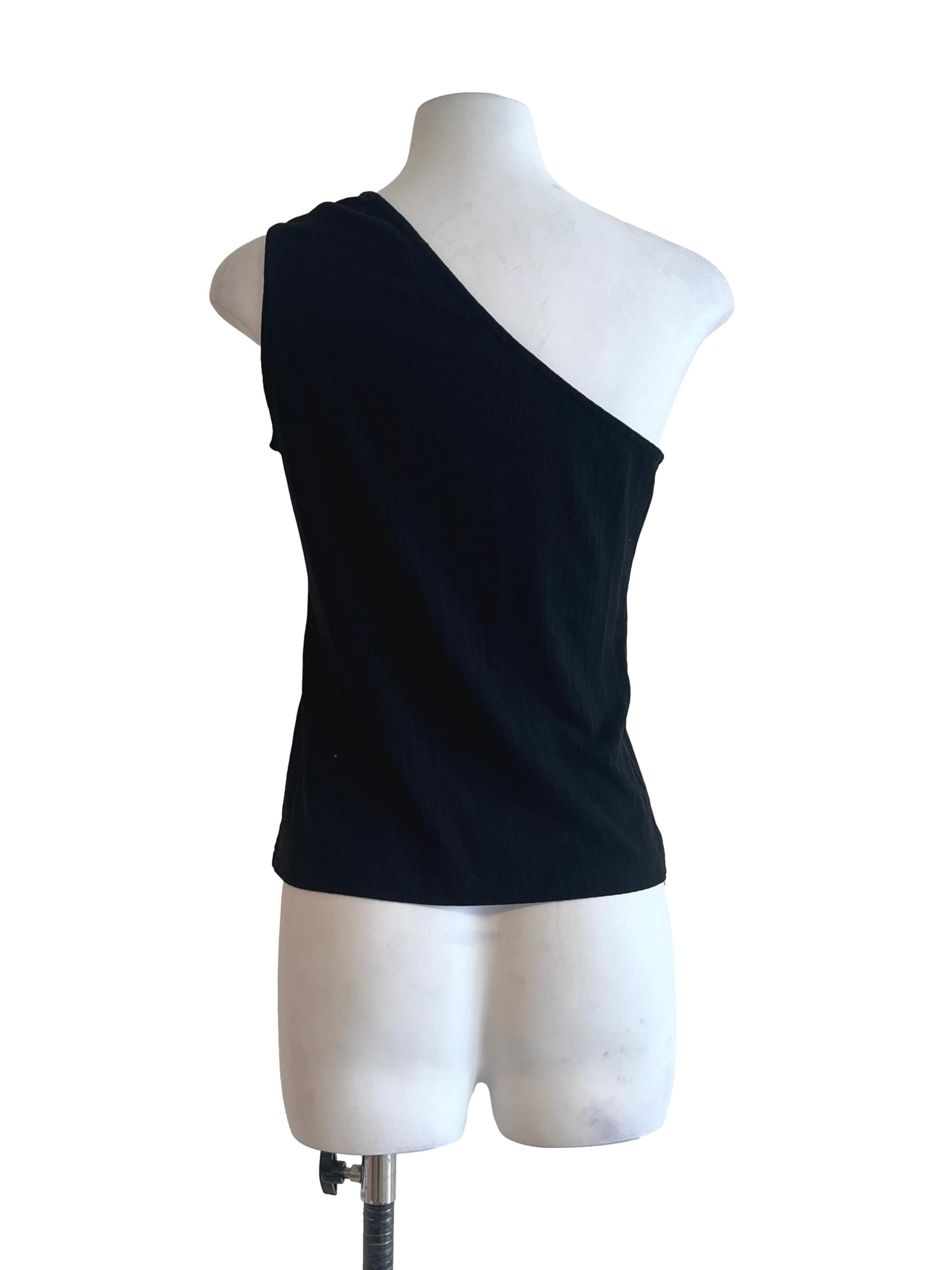Jade Black Twist Toga Top