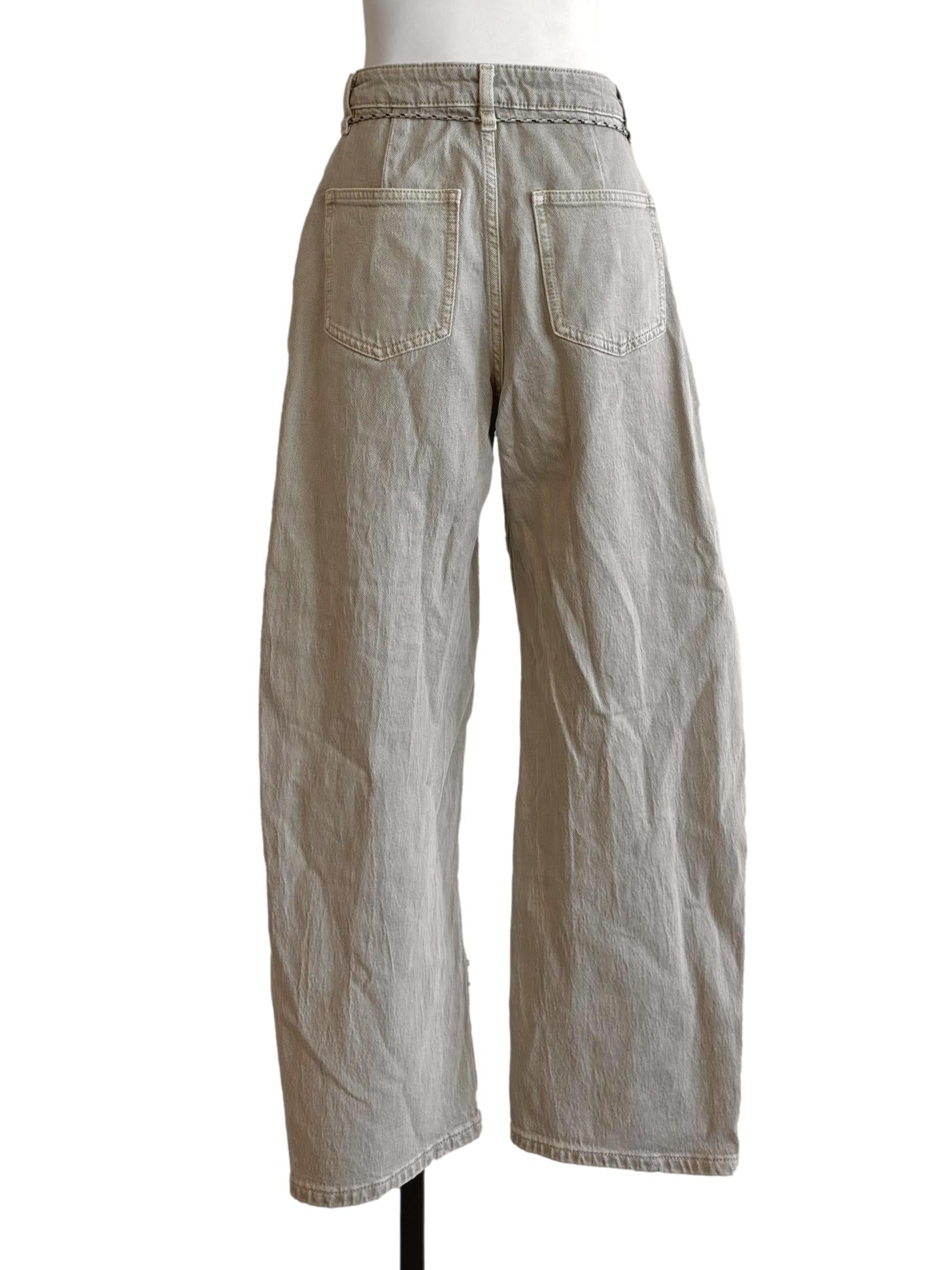 Parchment White Straight Cut Jeans