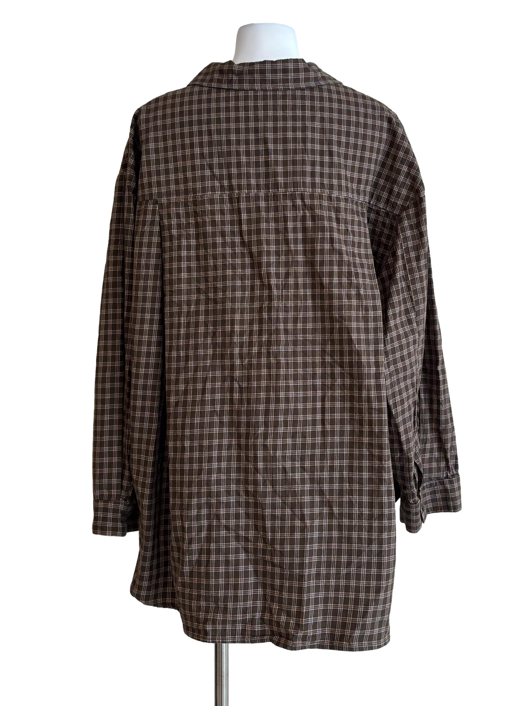Moss Green Checkered Dad Shirt