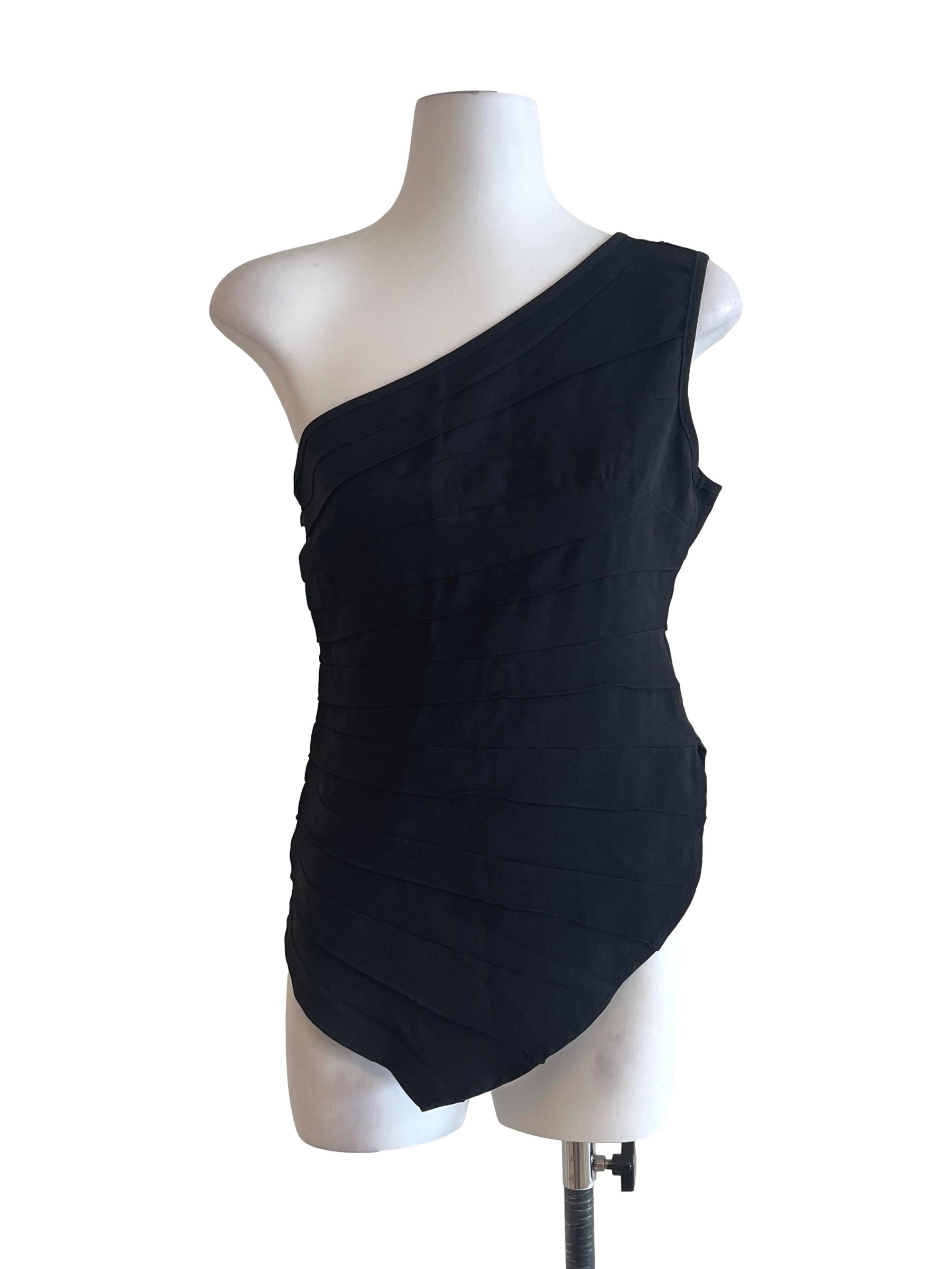 Onyx Black Toga Top