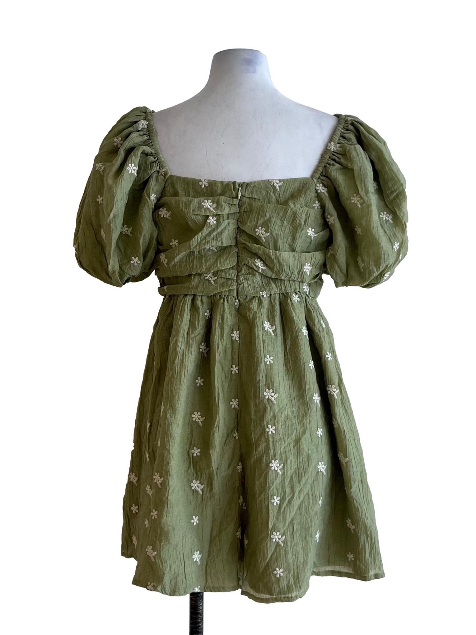 Sage Green Floral Romper