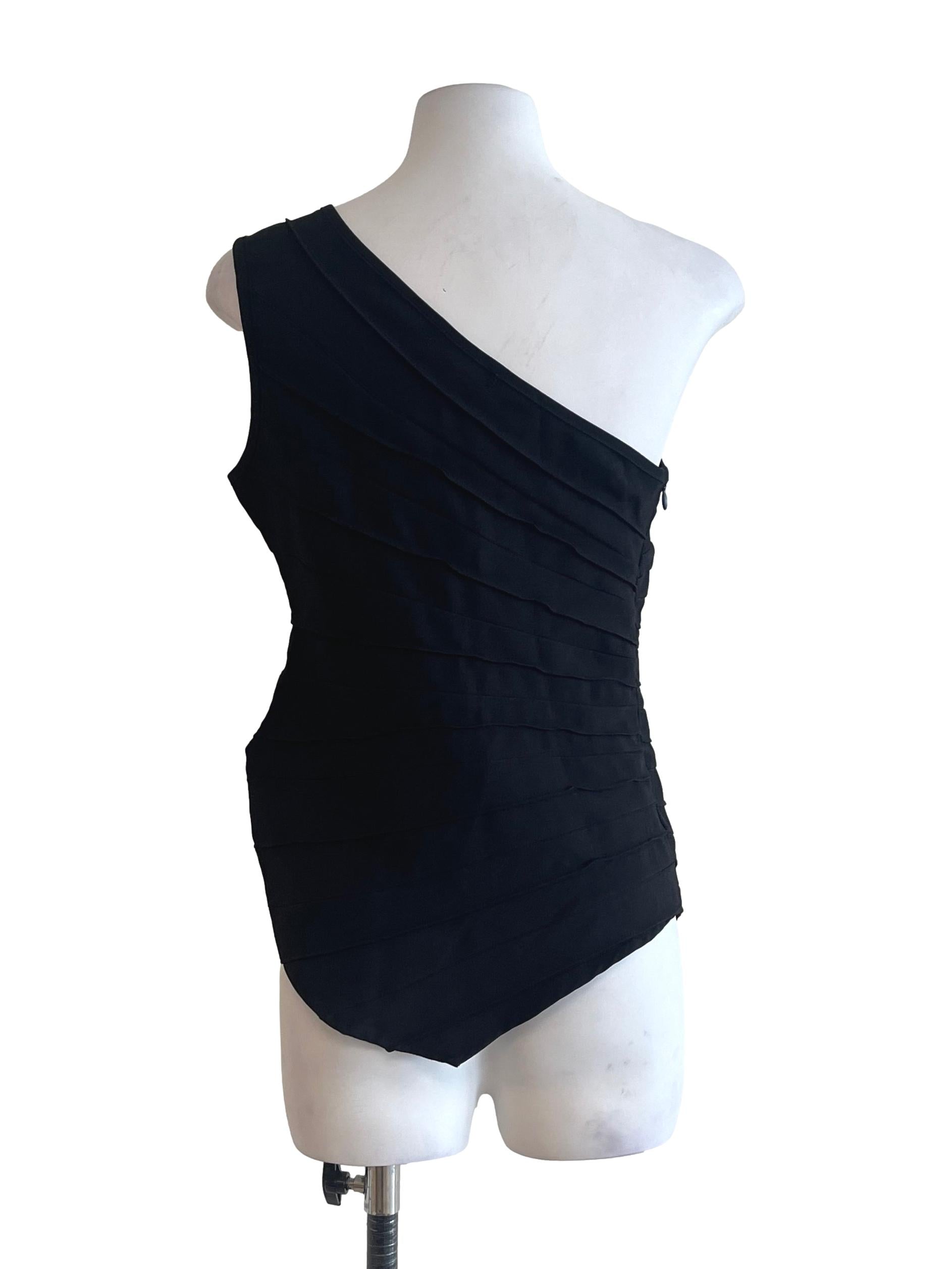 Onyx Black Toga Top