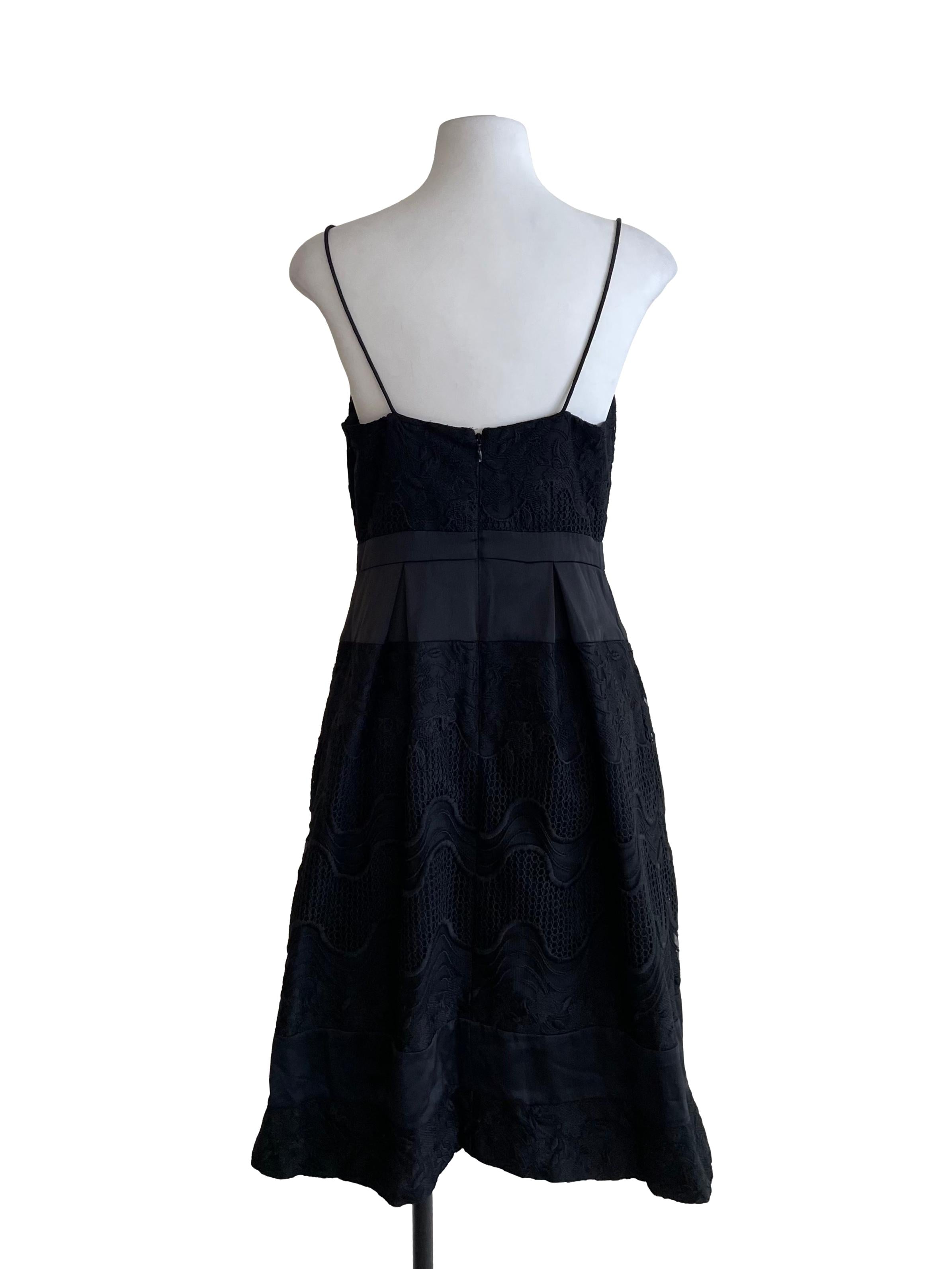 Black Embroidery Bouffant Dress