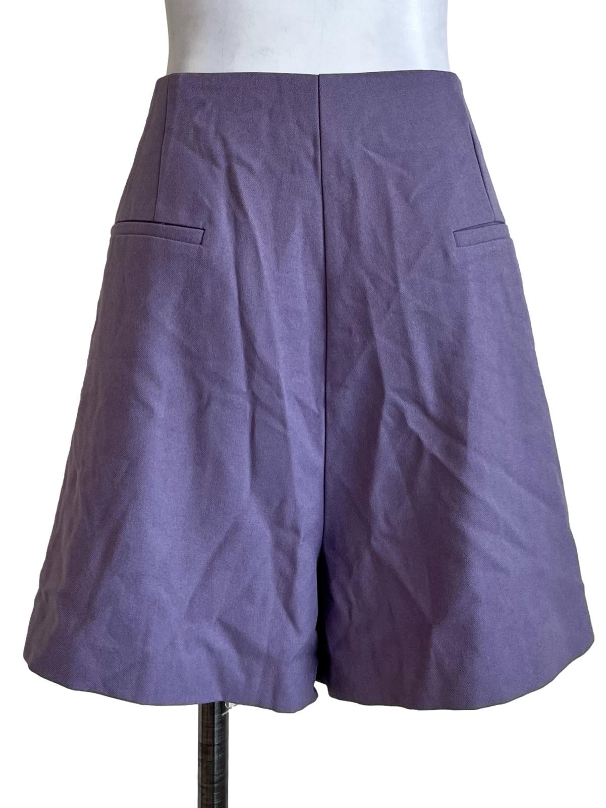 Purple Basic Waistband Hook Shorts
