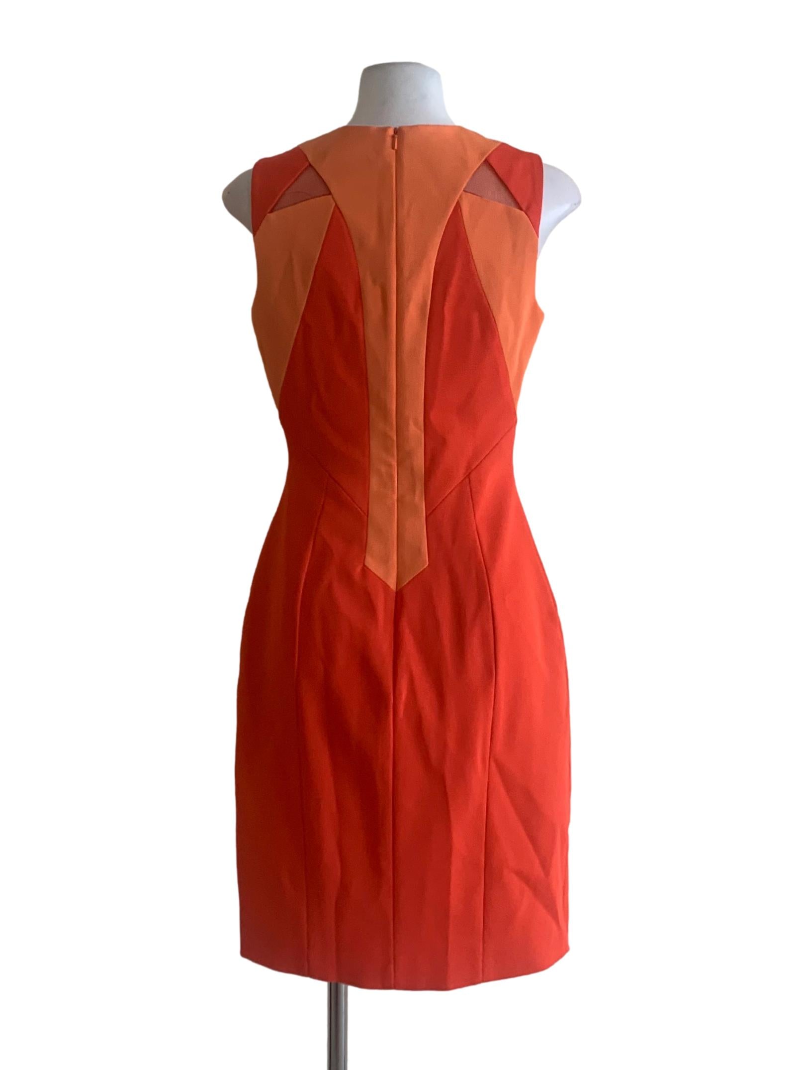 Bright Orange Sheath Dress
