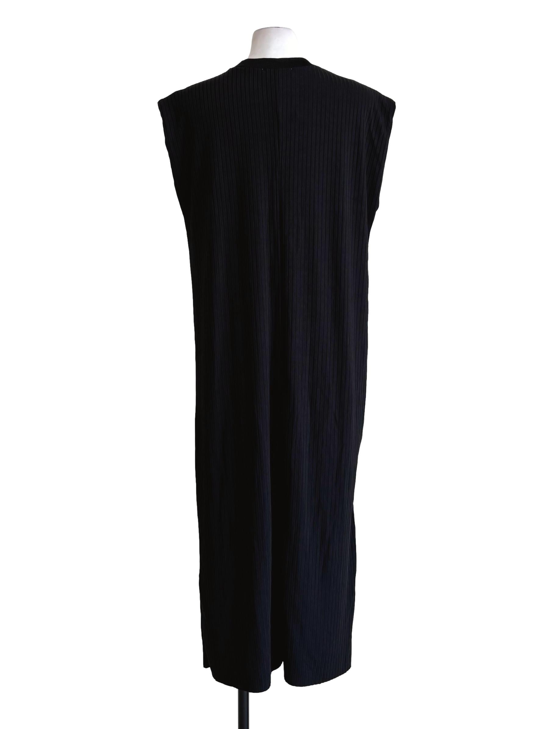 Parisian Black Sleeveless Lined Straight Dress