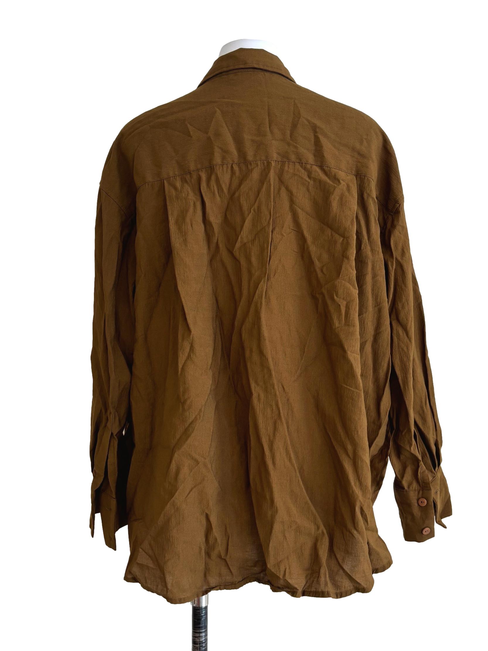 Ginger Brown Buttoned Long Sleeve Shirt LB