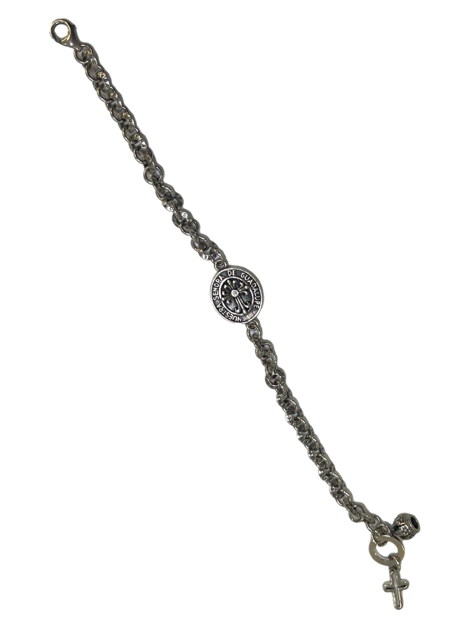 Vintage Silver Nuestra Senora De Guadalupe Bracelet