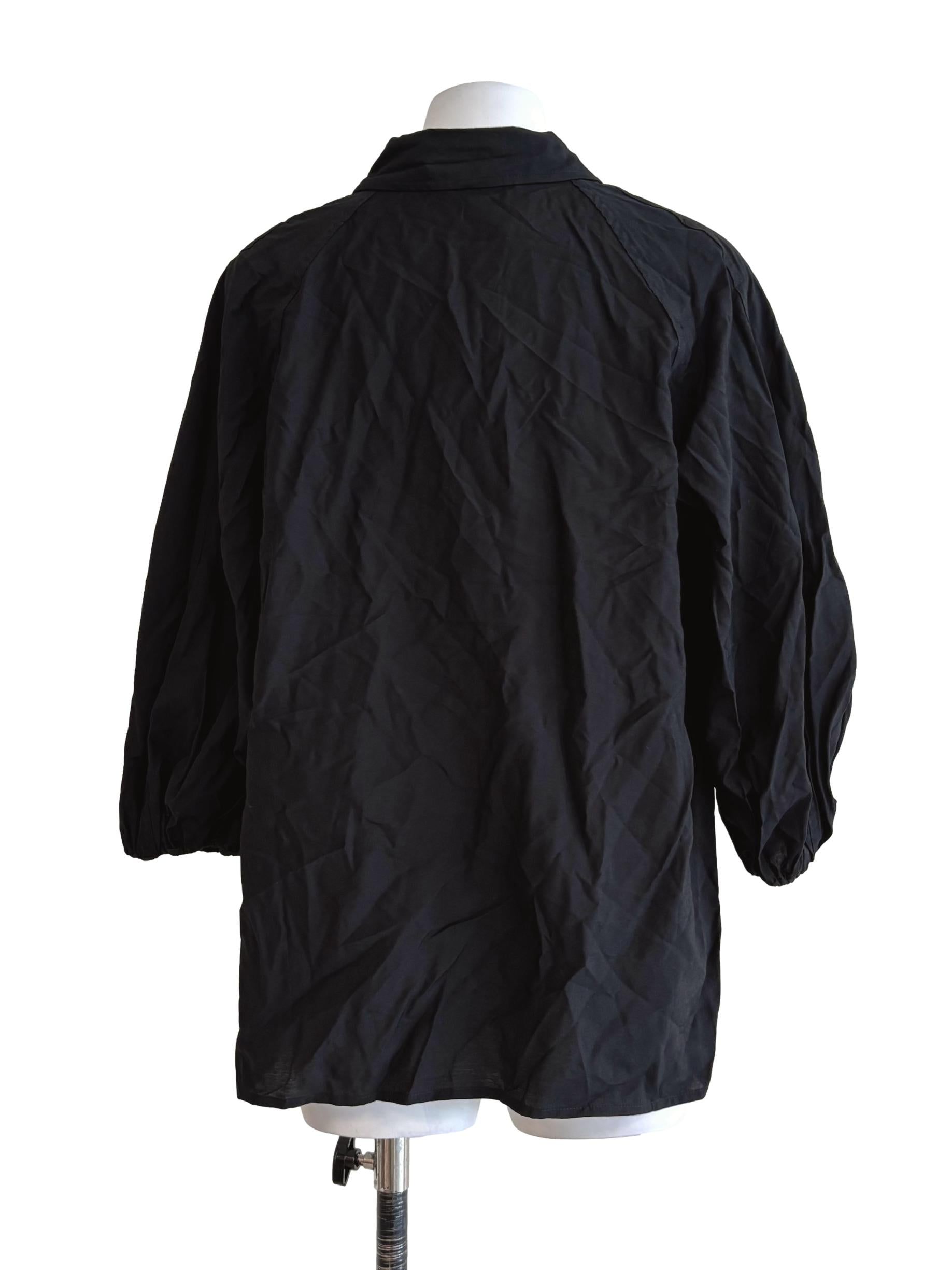 Iridium Black Buttoned Blouse LB