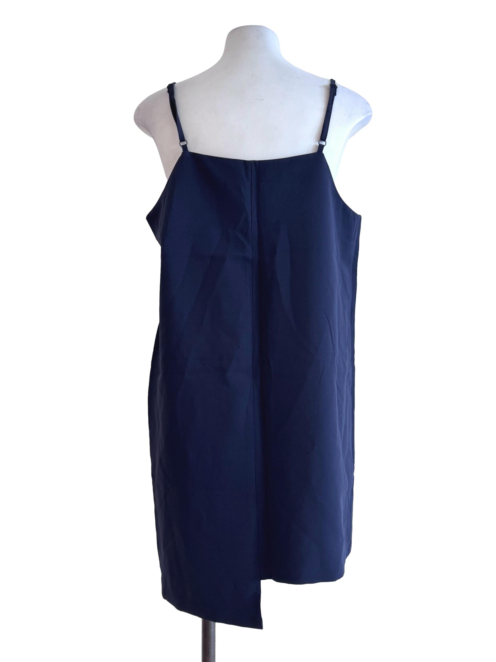 Denim Blue V Neck Sleeveless Dress