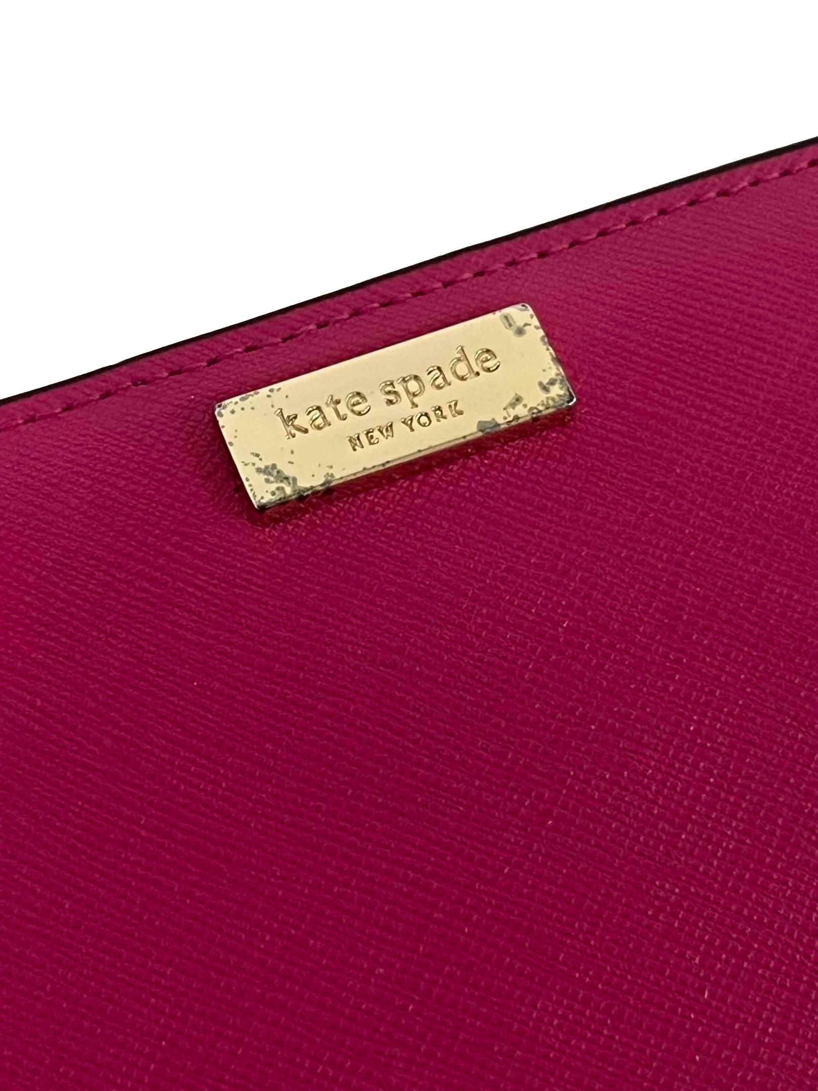 Hot Pink Leather Small Wallet