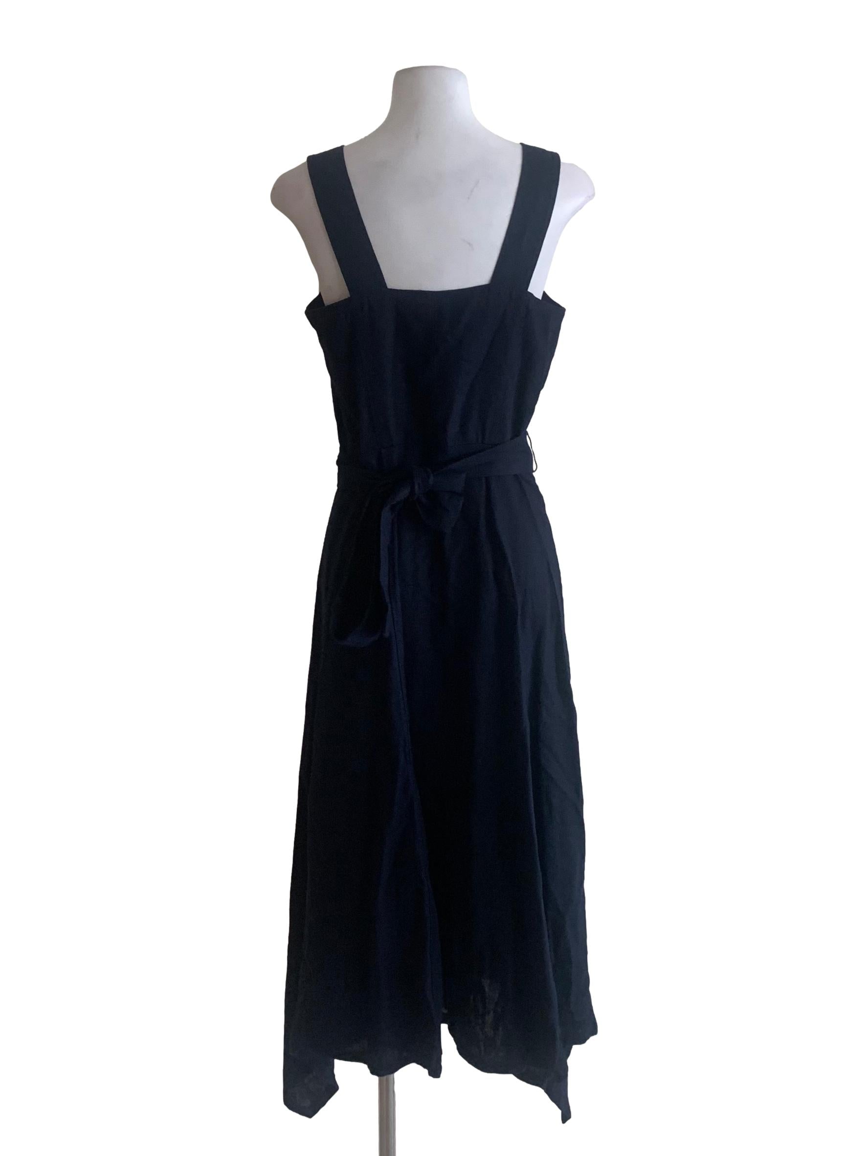 Midnight Blue V Neck Dress