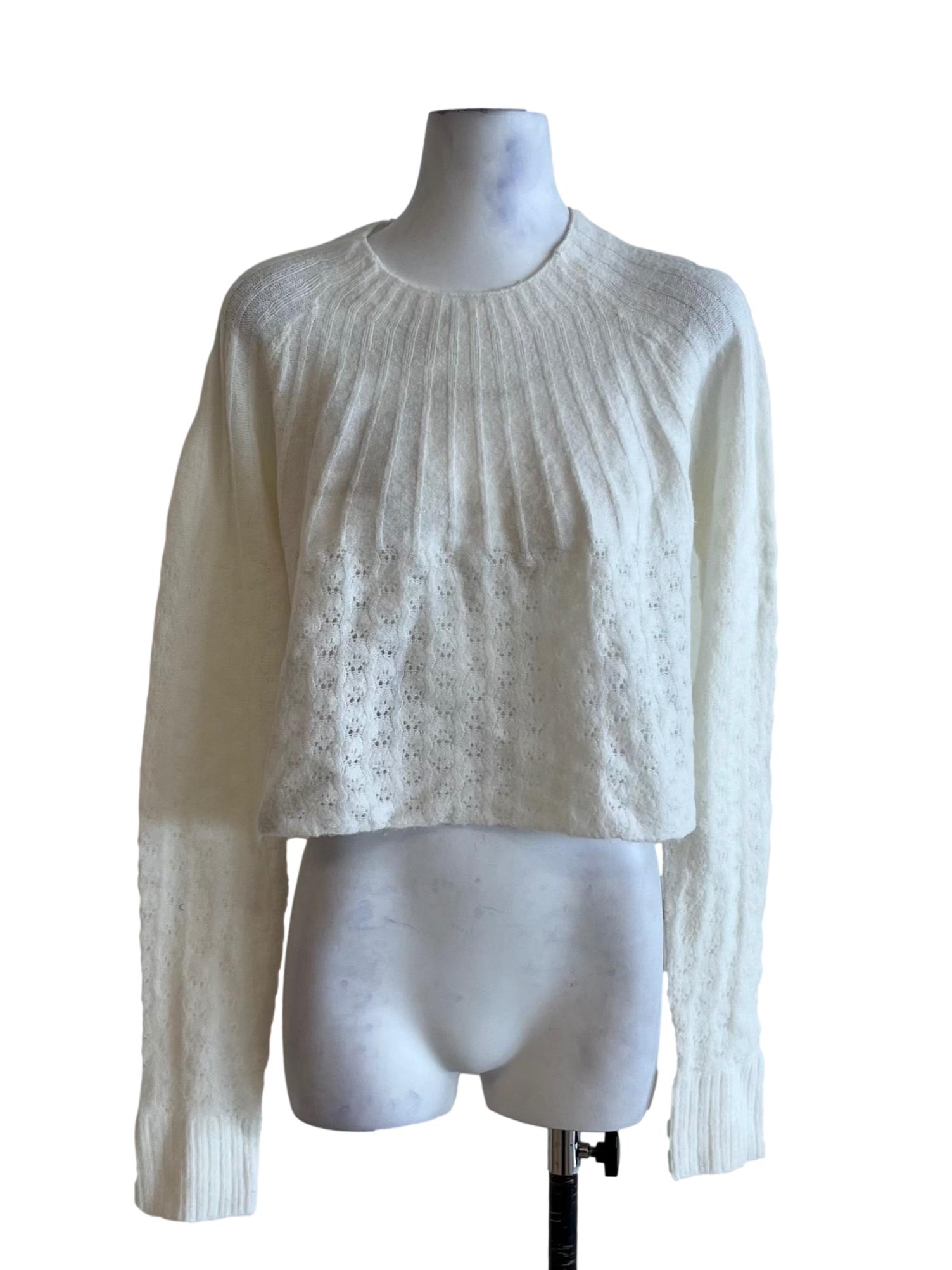 White Jewel Neckline Blouse