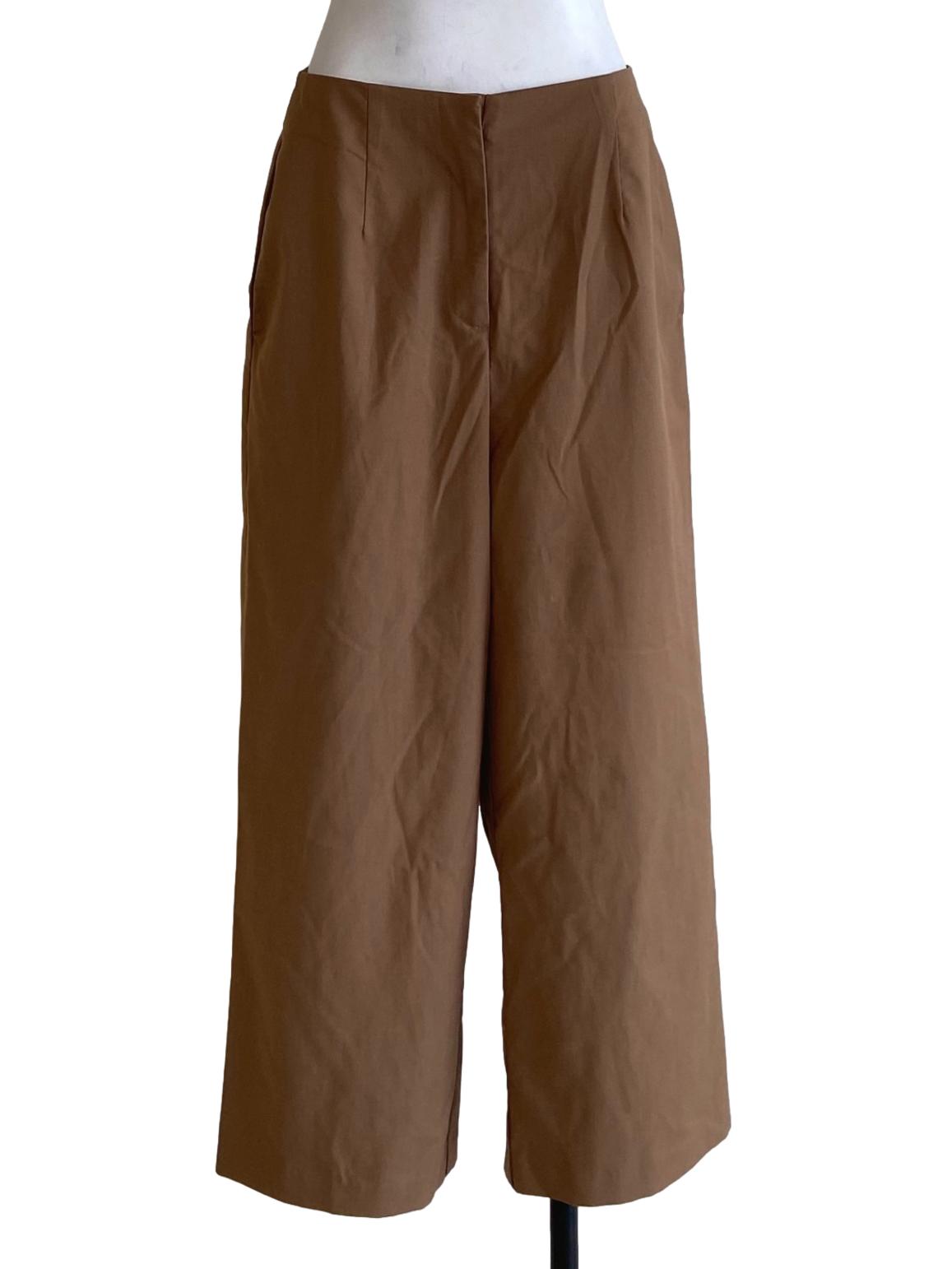 Peanut Brown High Ankle Pants