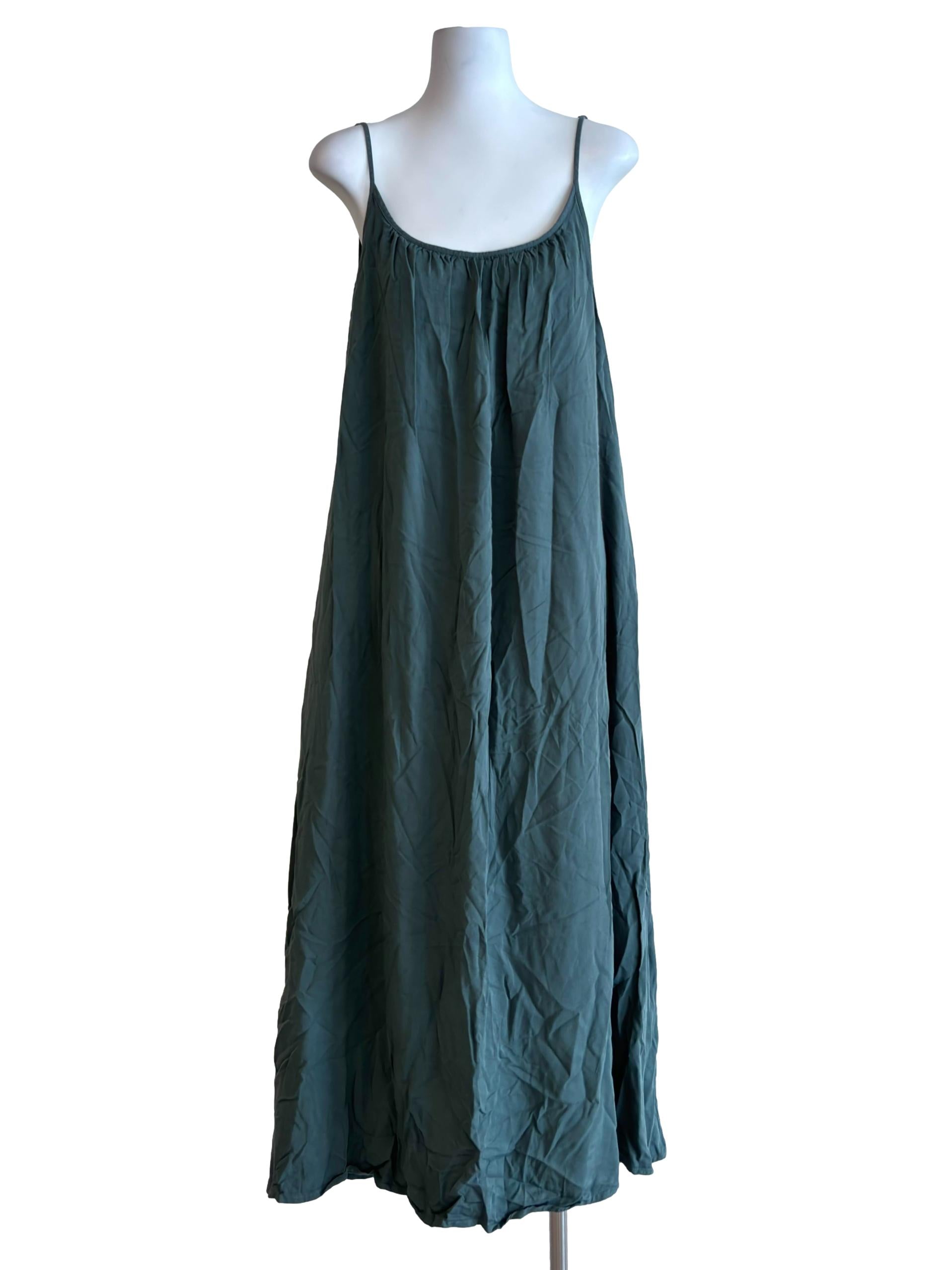Dark Sage Green Scoop Maxi Dress