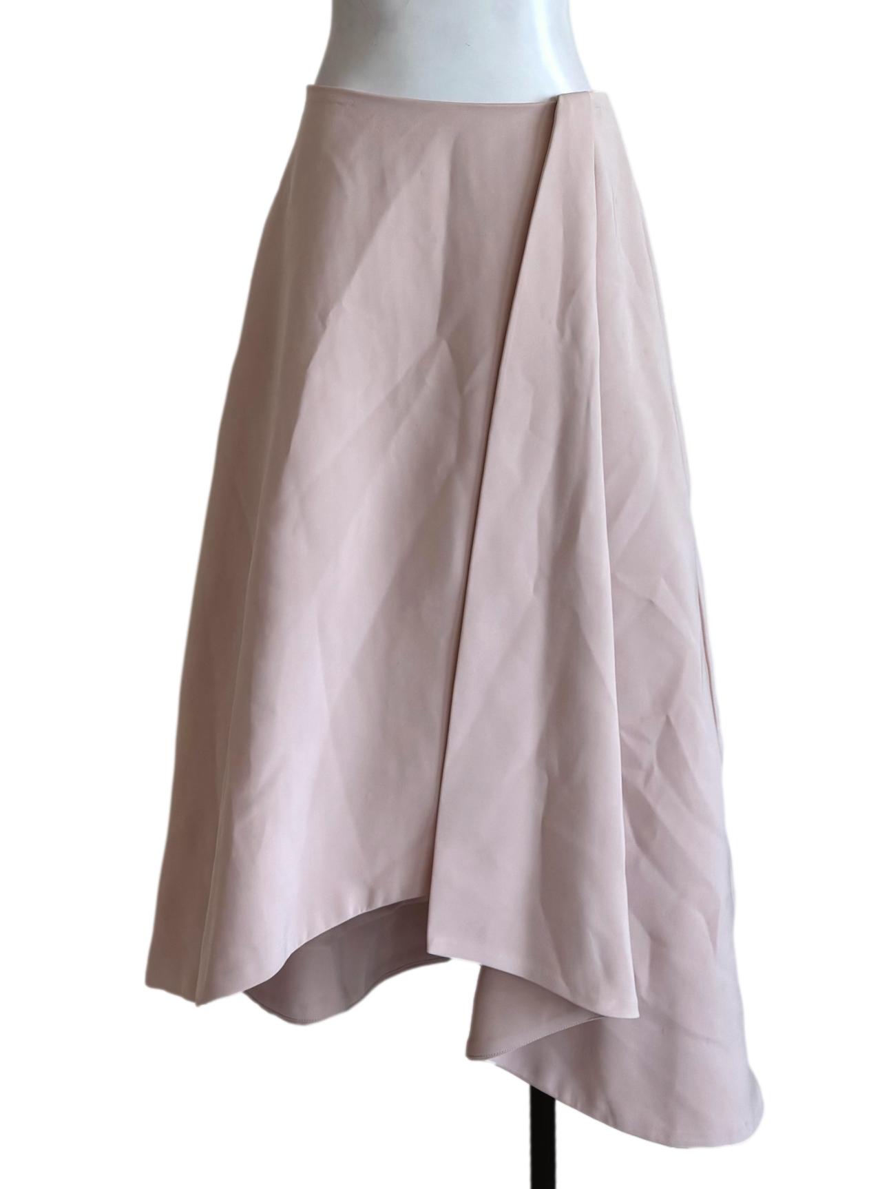 Nude Pink Asymmetrical Skirt