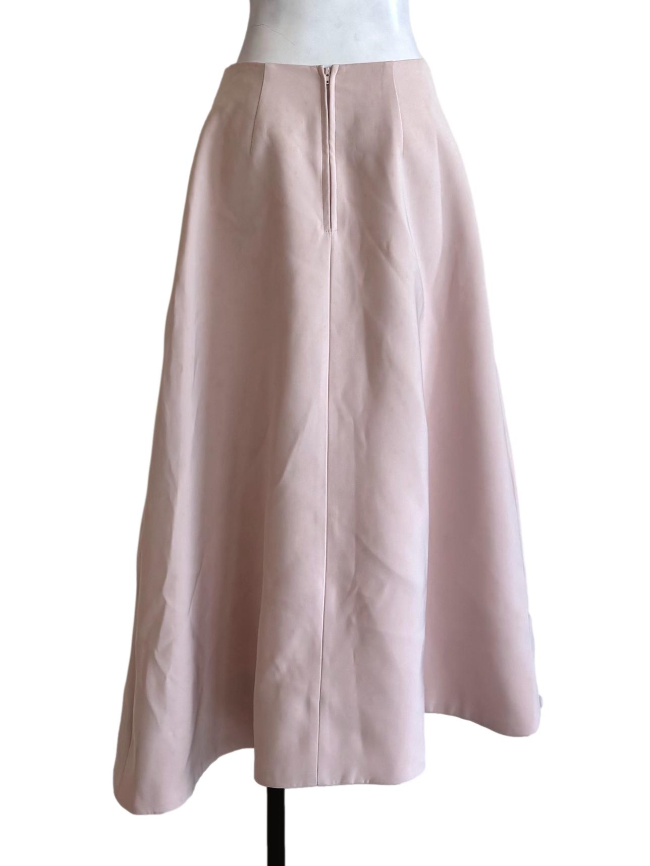 Nude Pink Asymmetrical Skirt