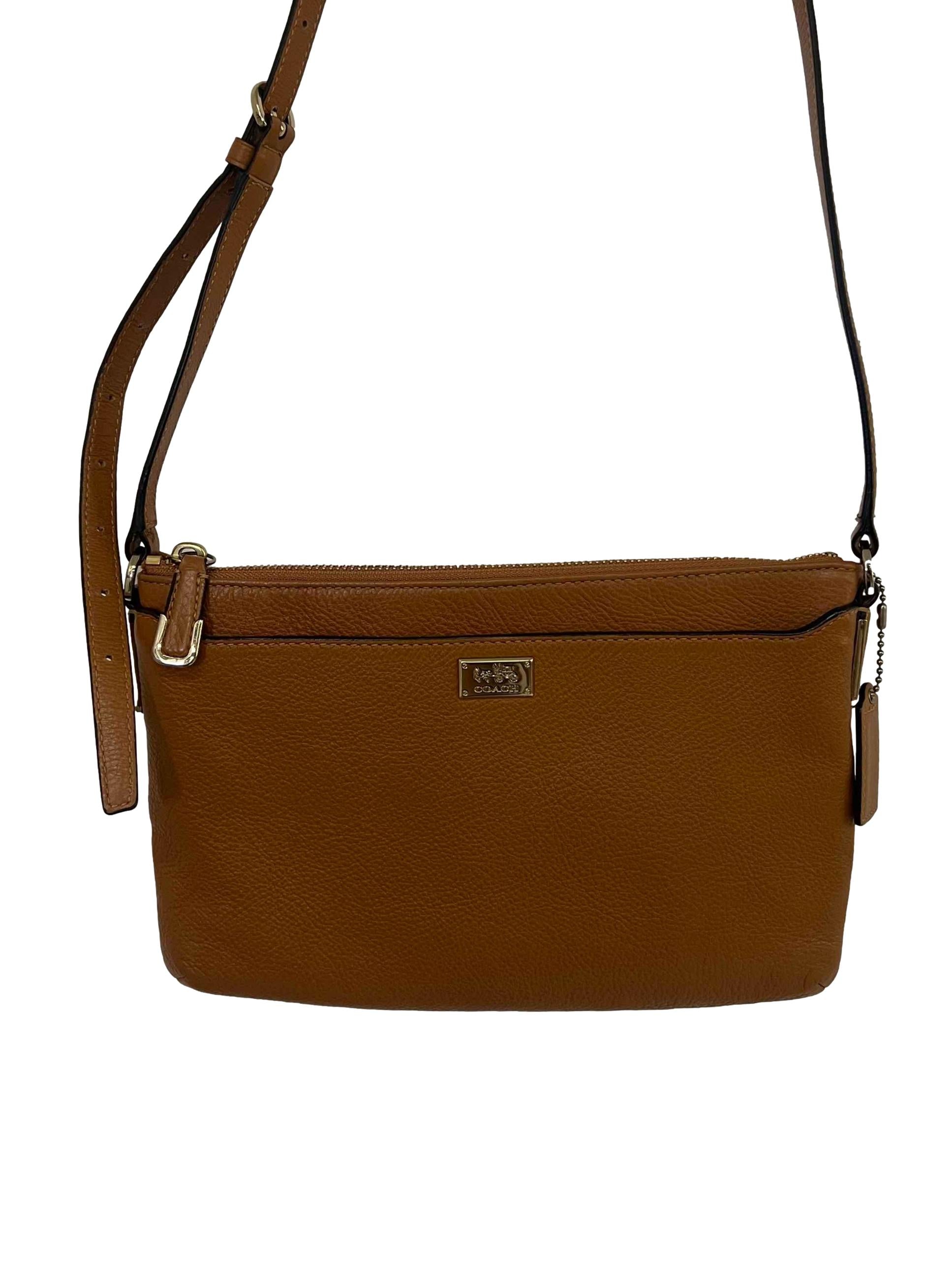 Brown PU Leather Sling Bag