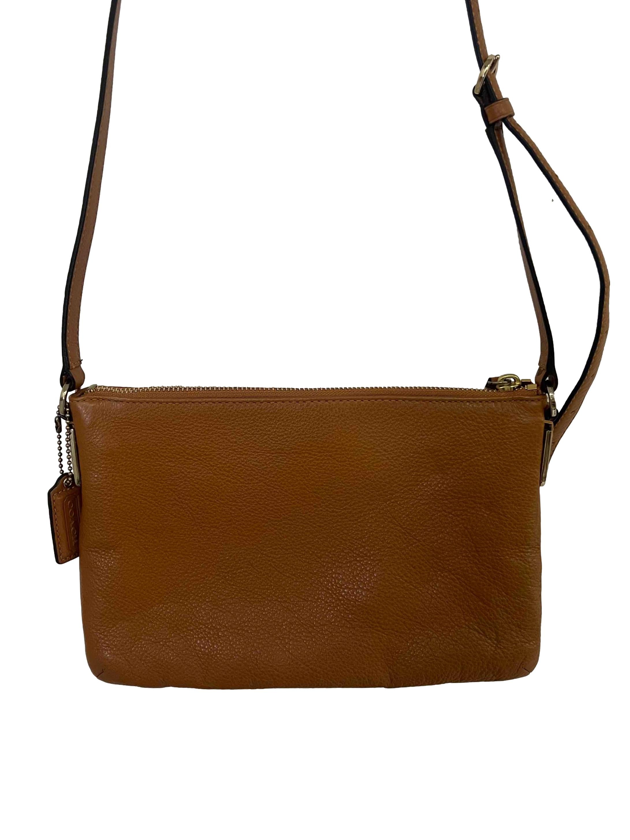 Brown PU Leather Sling Bag