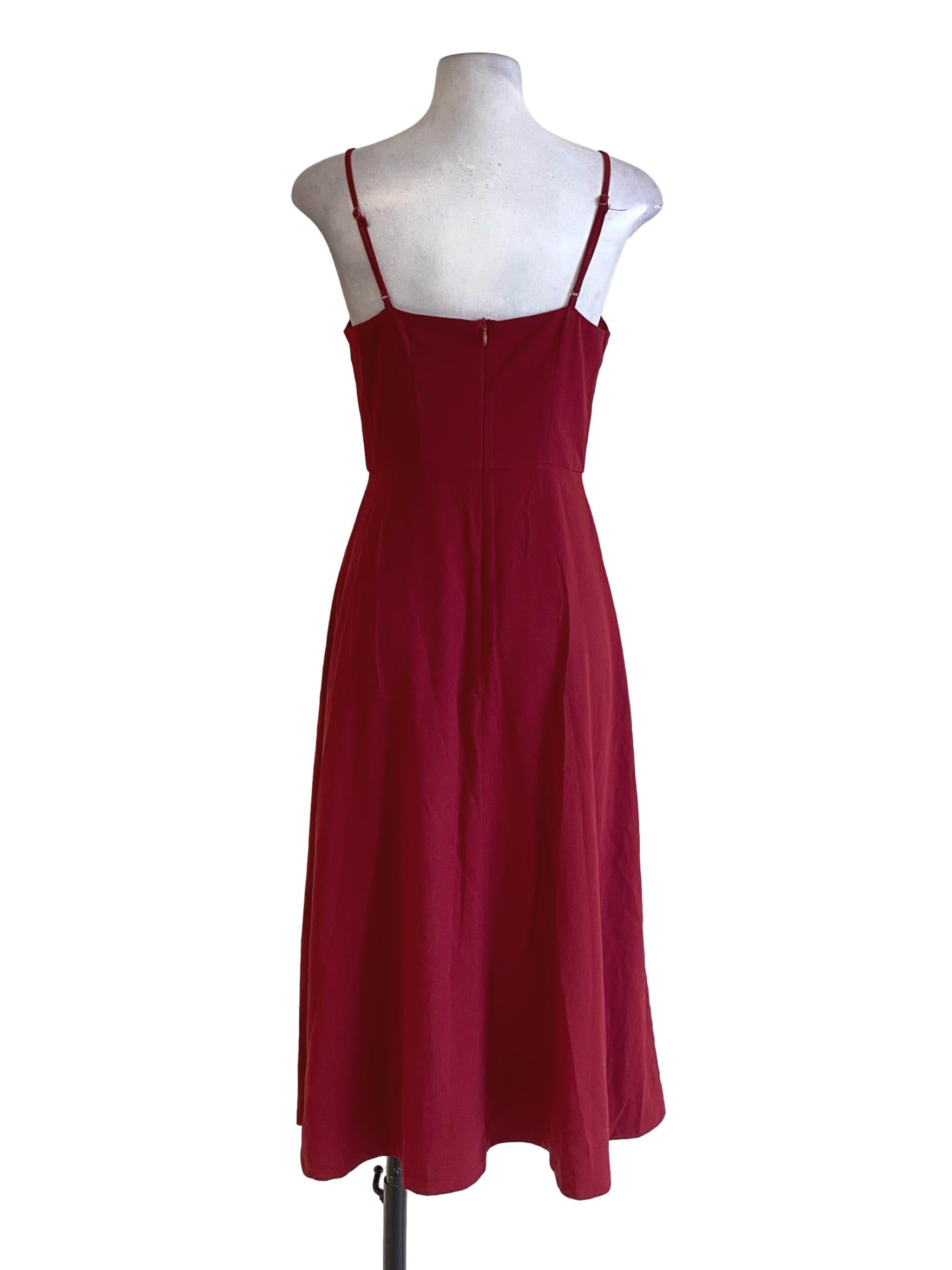 Ruby Red Spaghetti Strap Sweetheart Babydoll Dress
