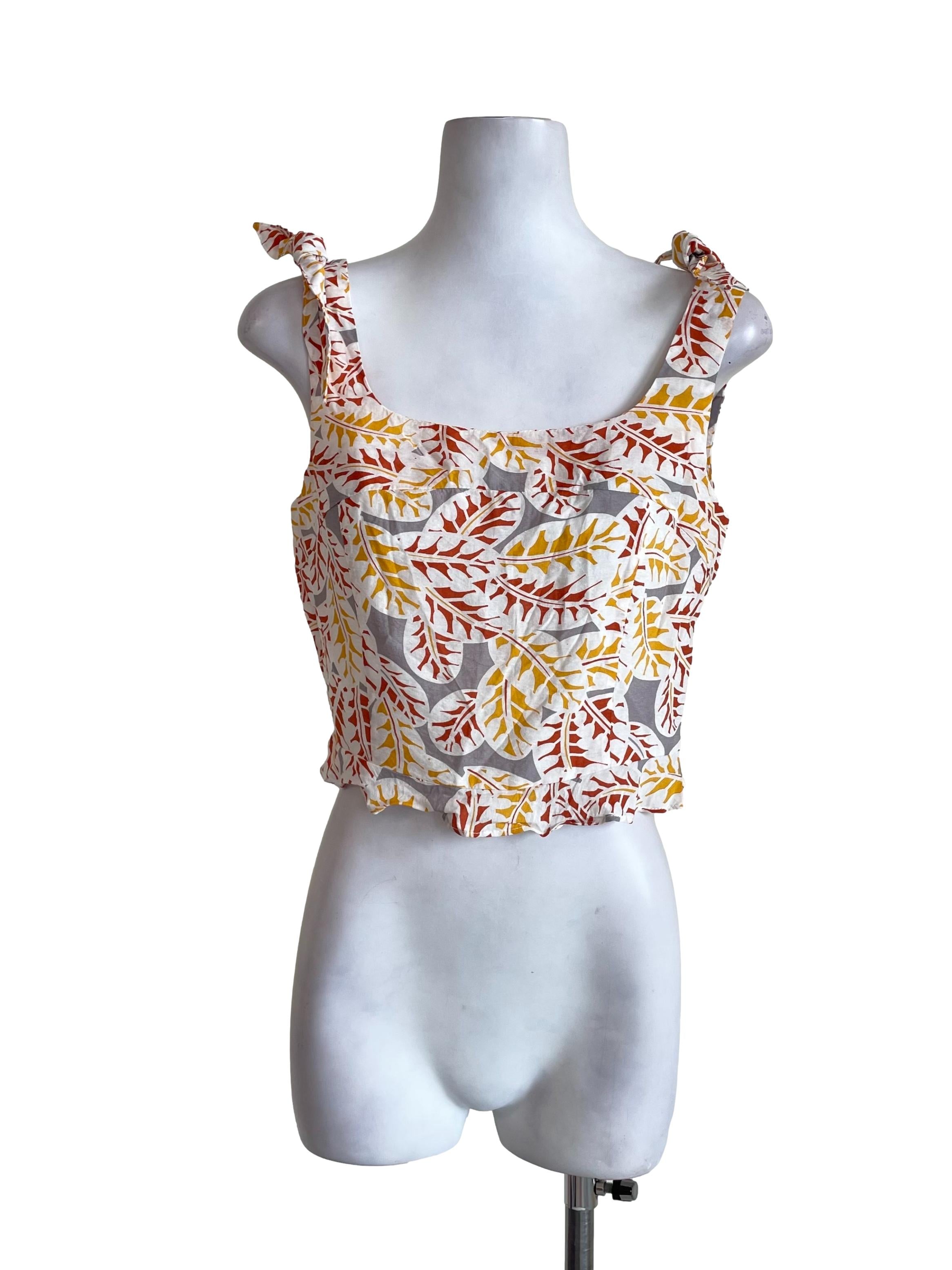 Orange Tie Knot Mini Top