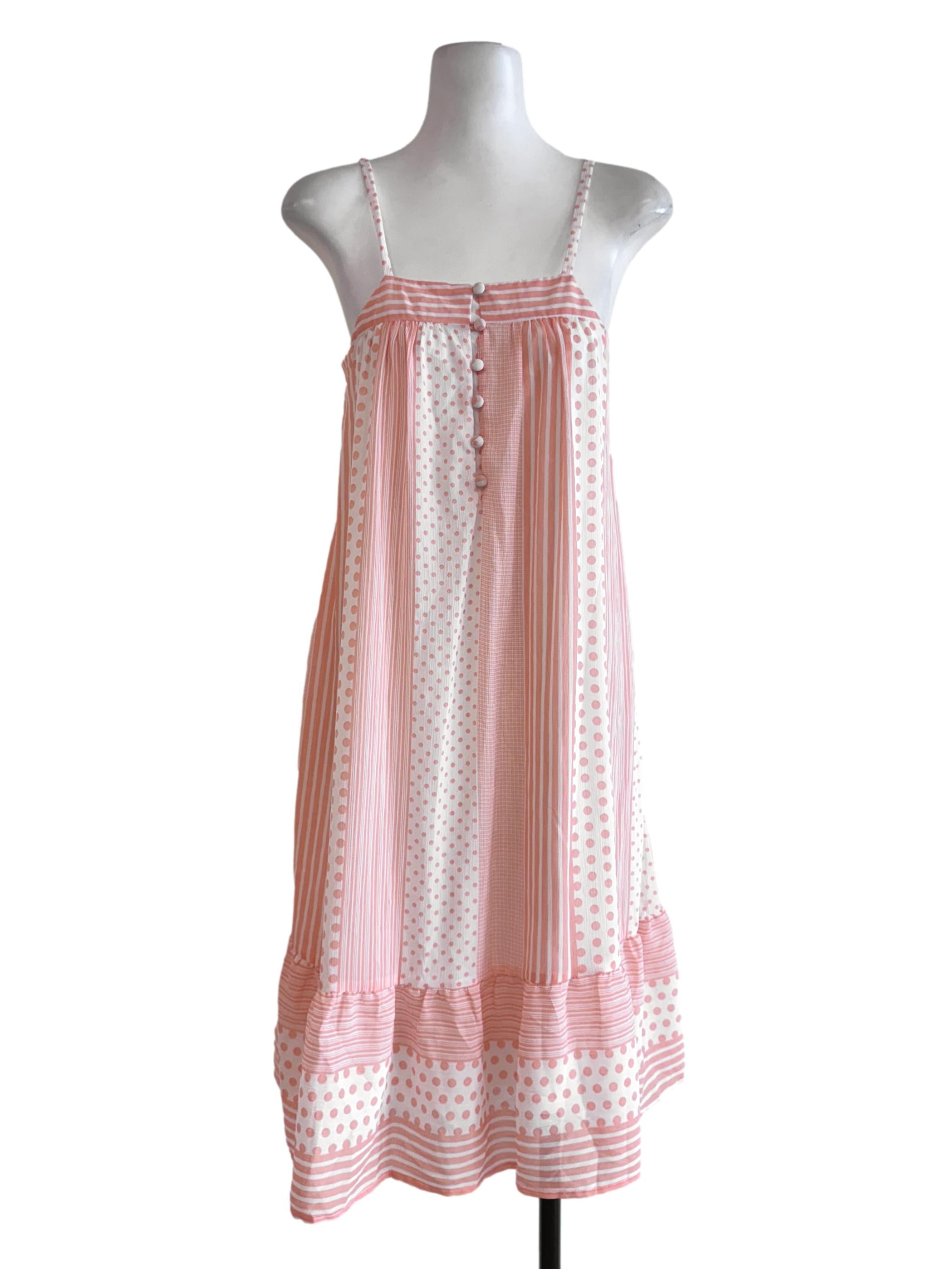 Coral Pink Square Neck Sleeveless Dress