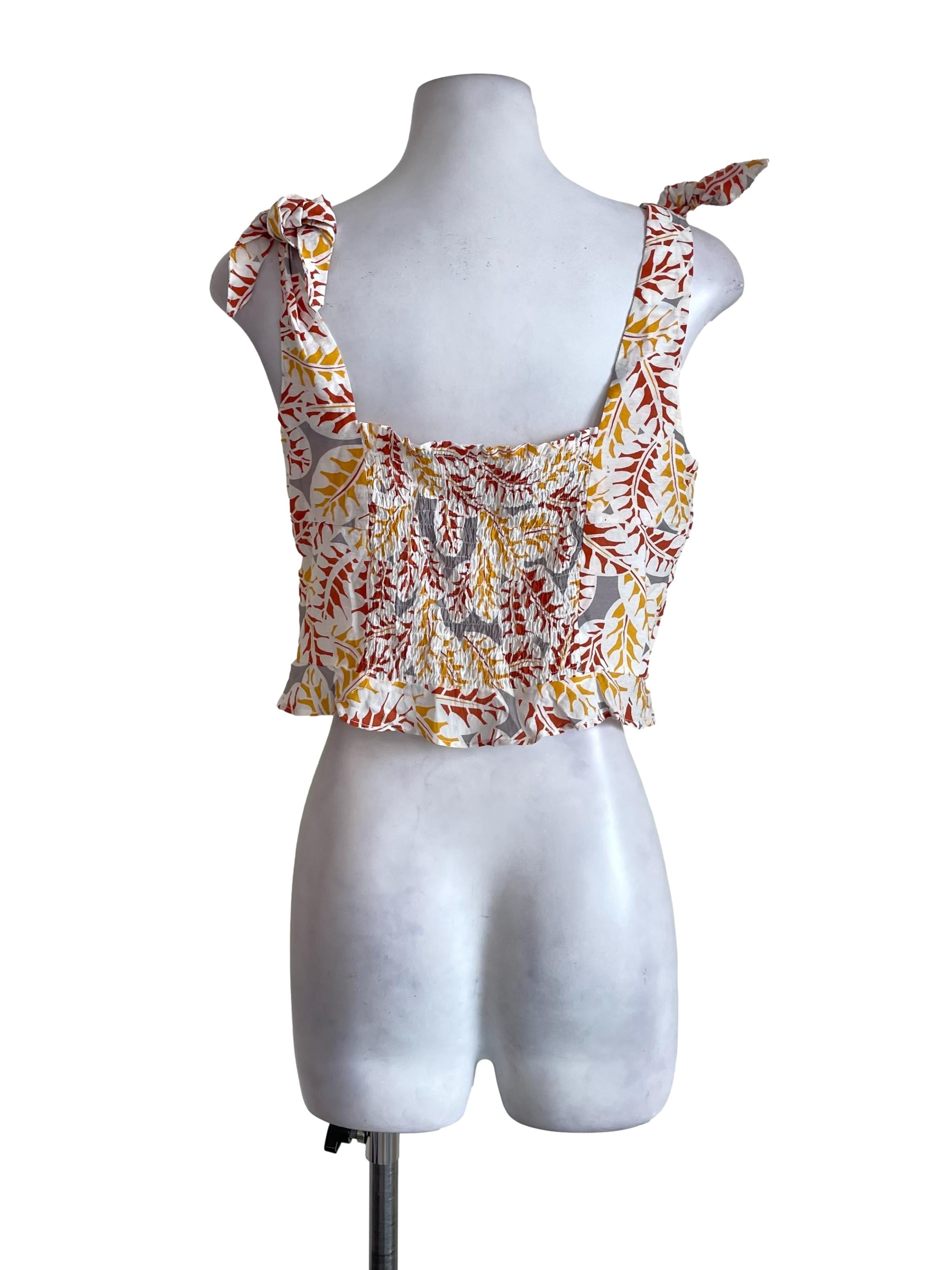 Orange Tie Knot Mini Top