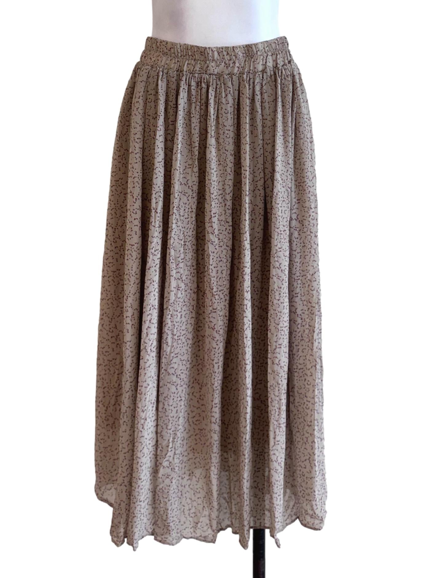 Tortilla Brown Pleated Skirt