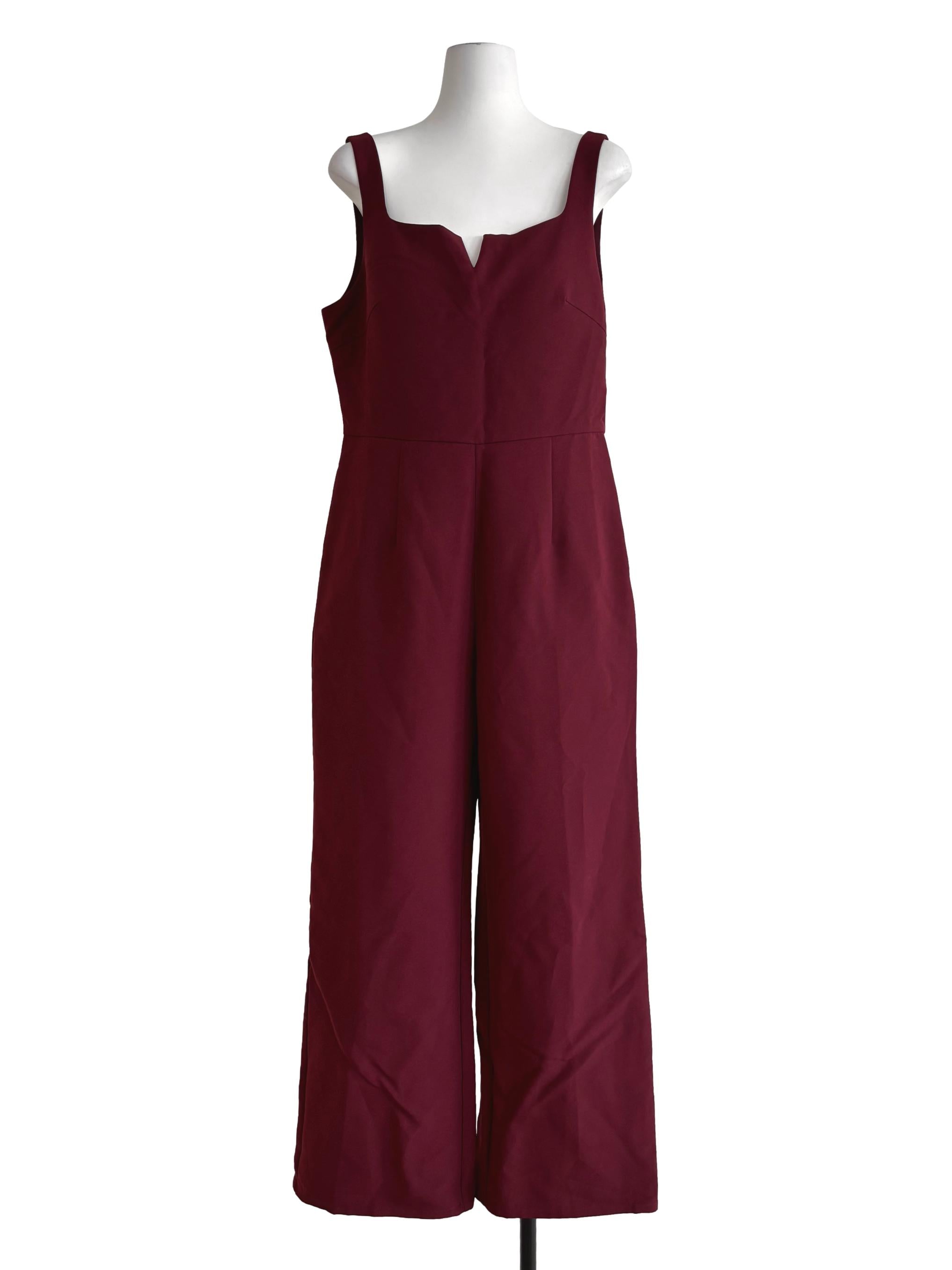 Ruby Red Sleeveless Jumpsuit LB