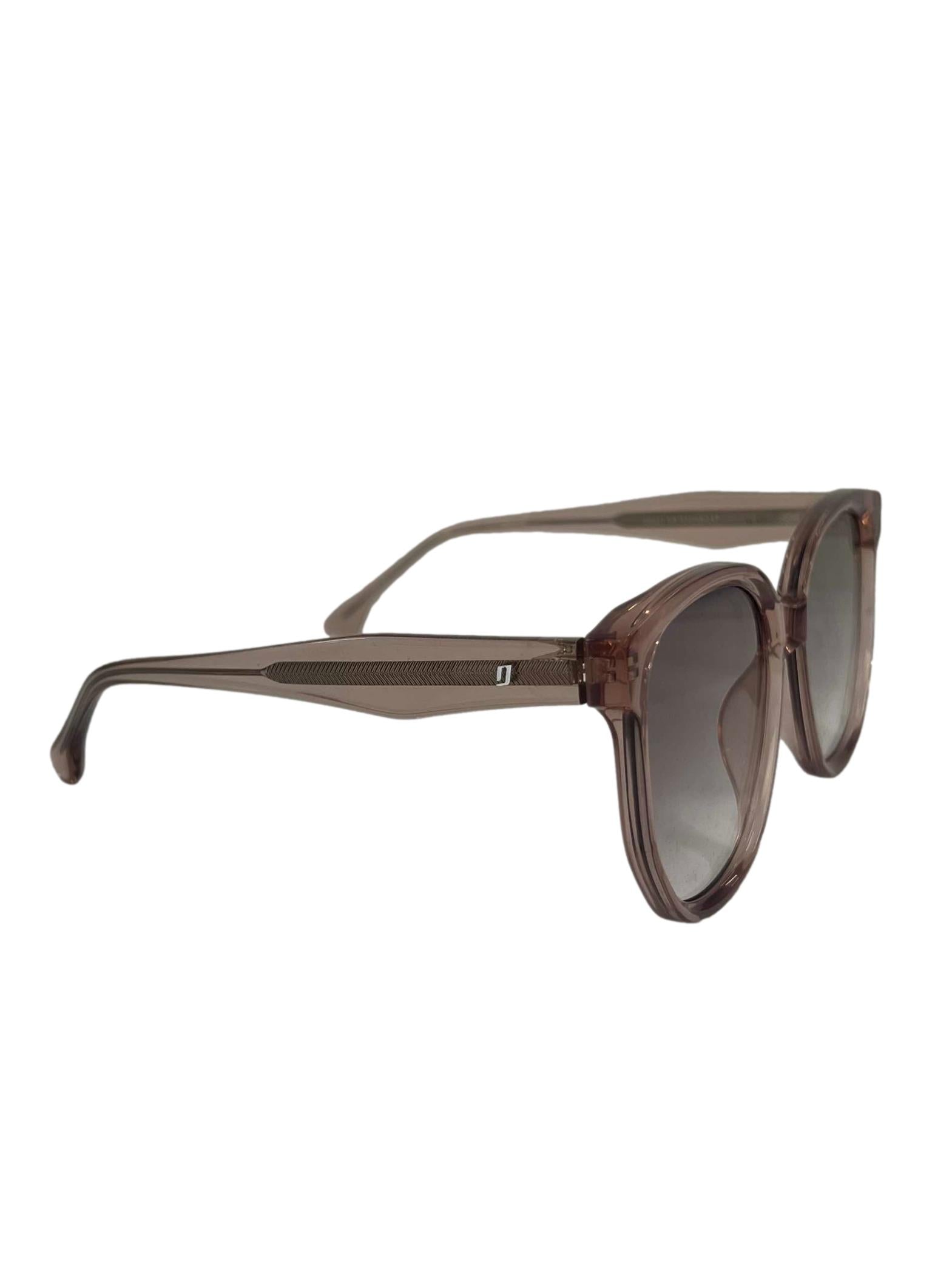 Dusty Pink Square Plastic Frame Sunglasses