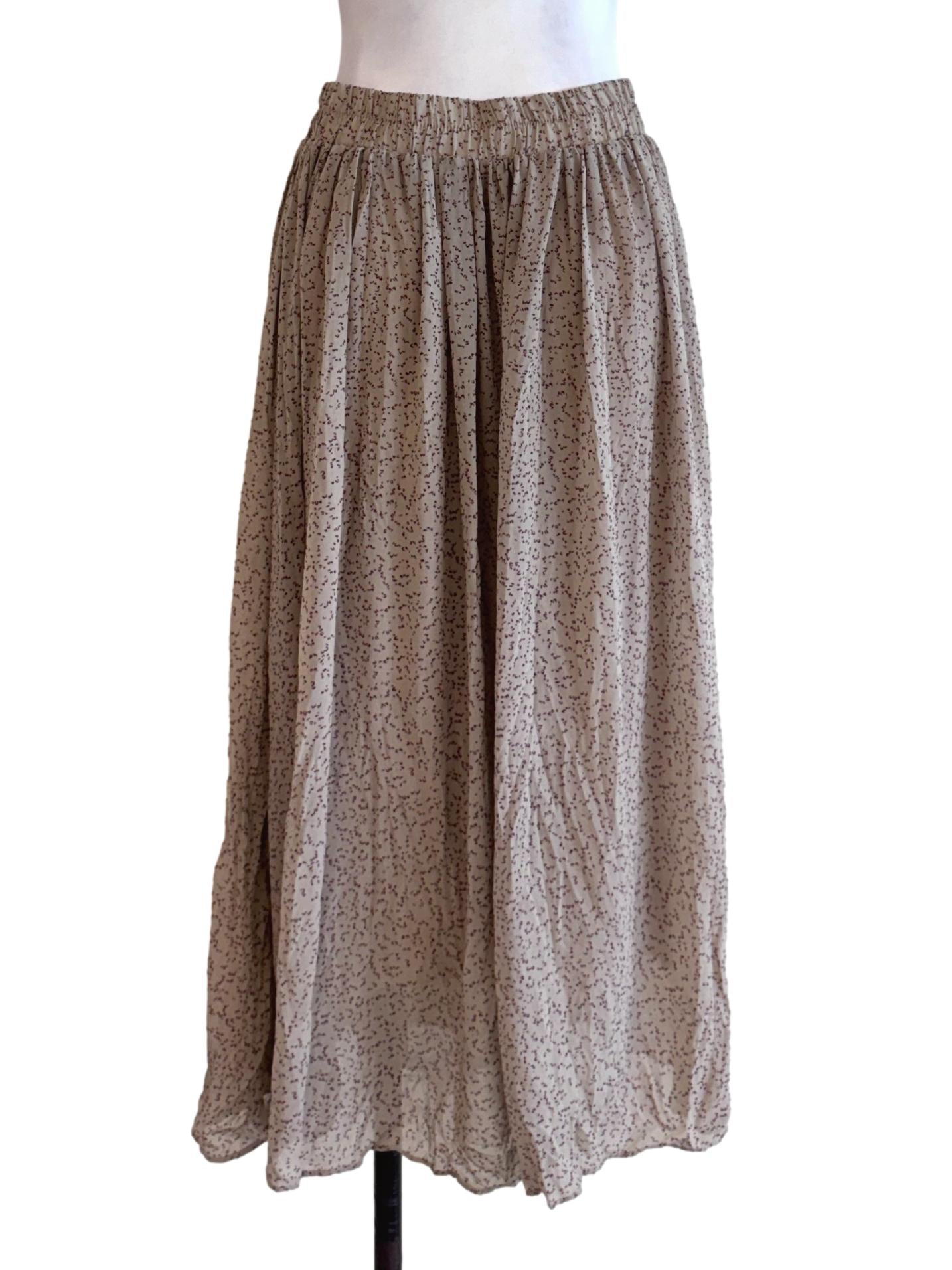 Tortilla Brown Pleated Skirt