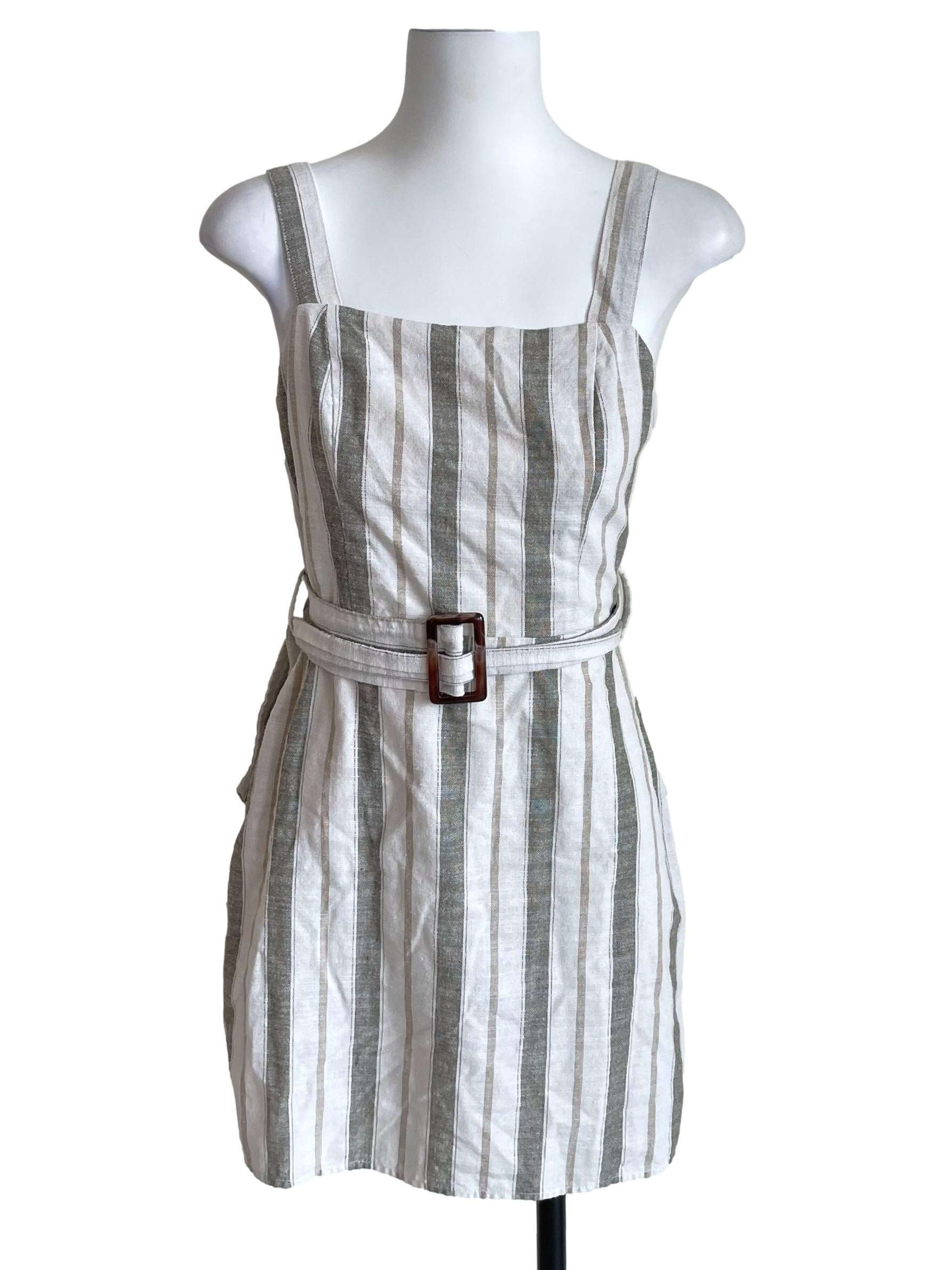 Off White Stripes A-Line Dress