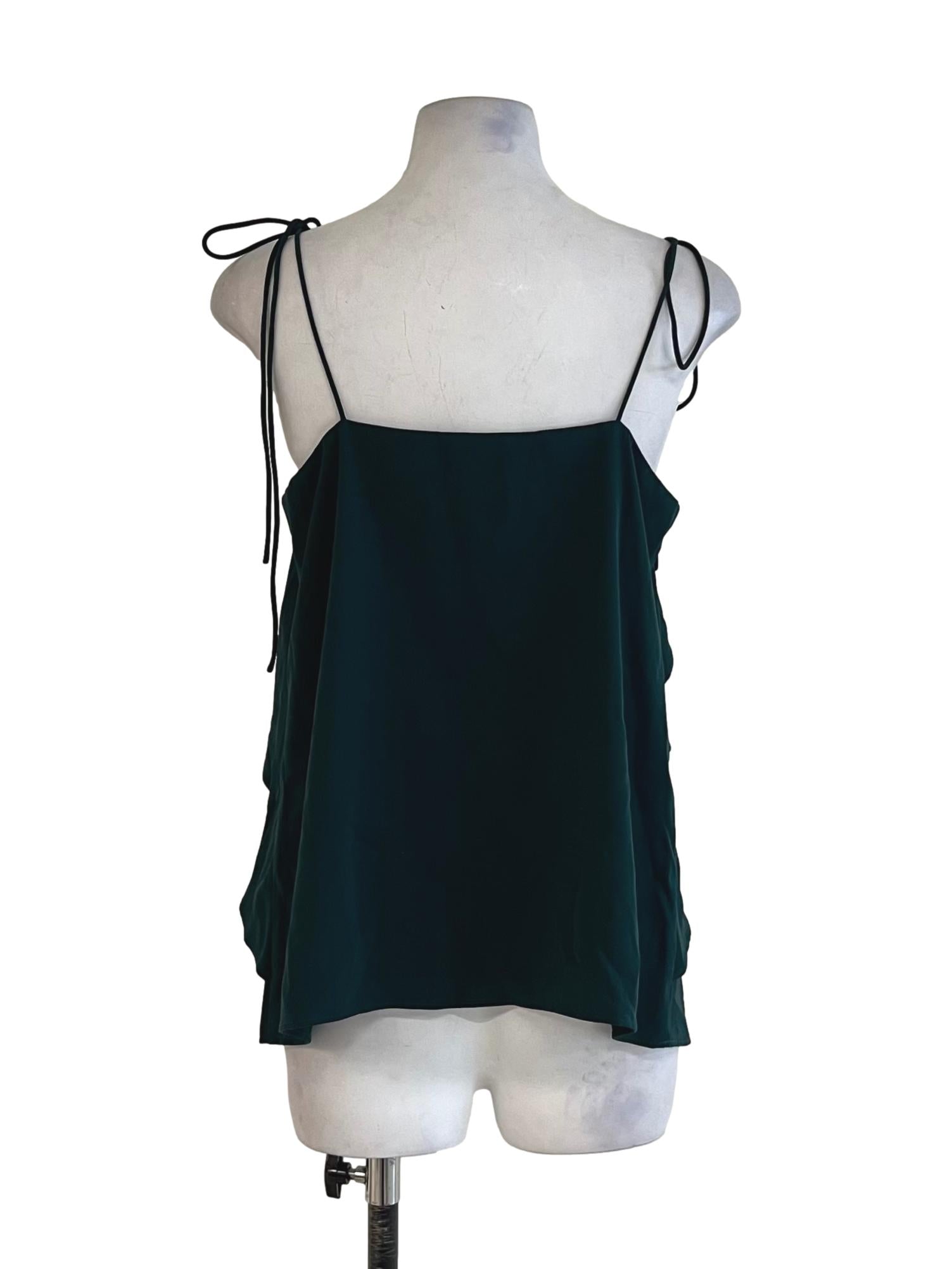 Pine Green Spaghetti Strap Sleeveless Top