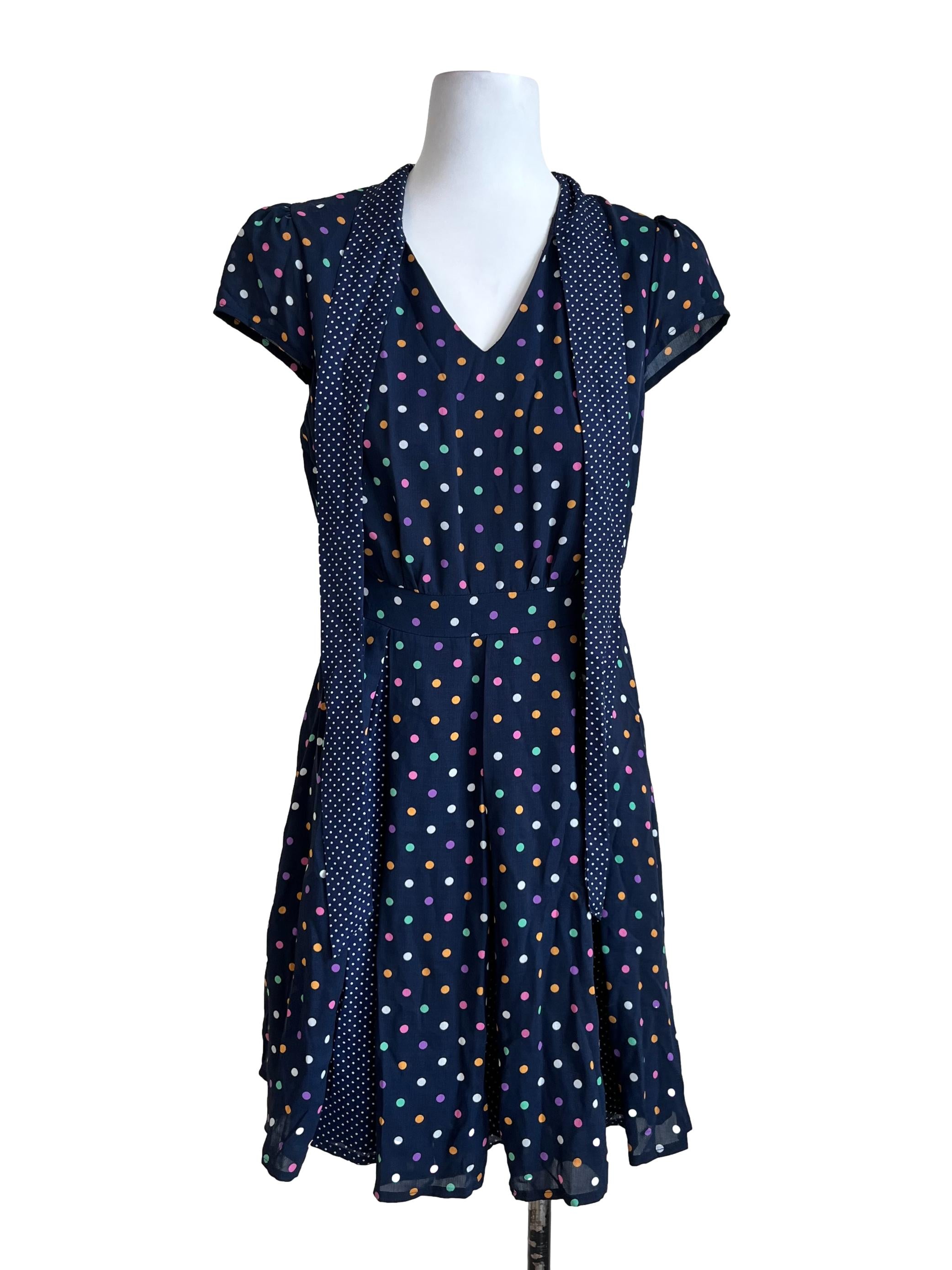 Blue Dot Pattern Dress